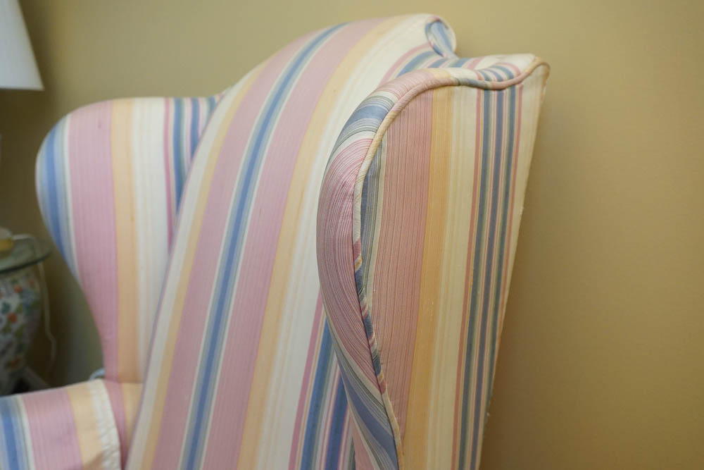 Vintage Chippendale Style Wingback Armchair