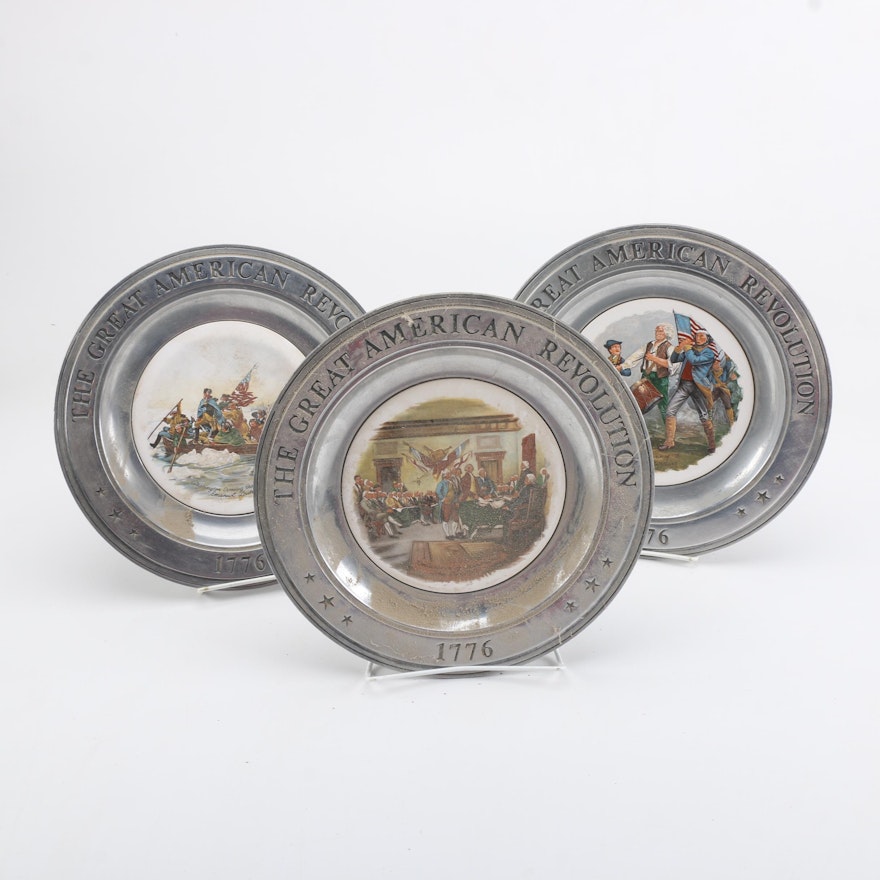 Pewter "Great American Revolution" Decorative Plates