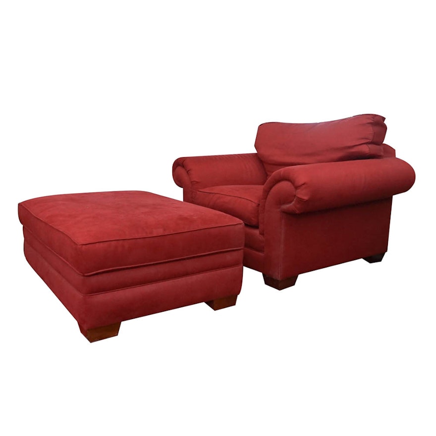 Club Chair and Storage Ottoman by Bassett Furniture