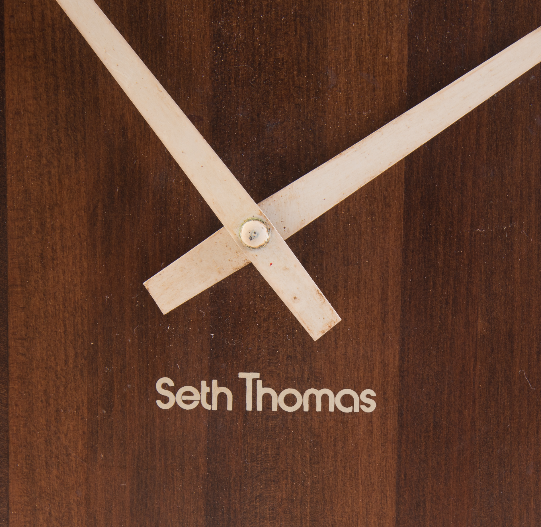 Seth Thomas "Butcher Block Square" Wall Clock
