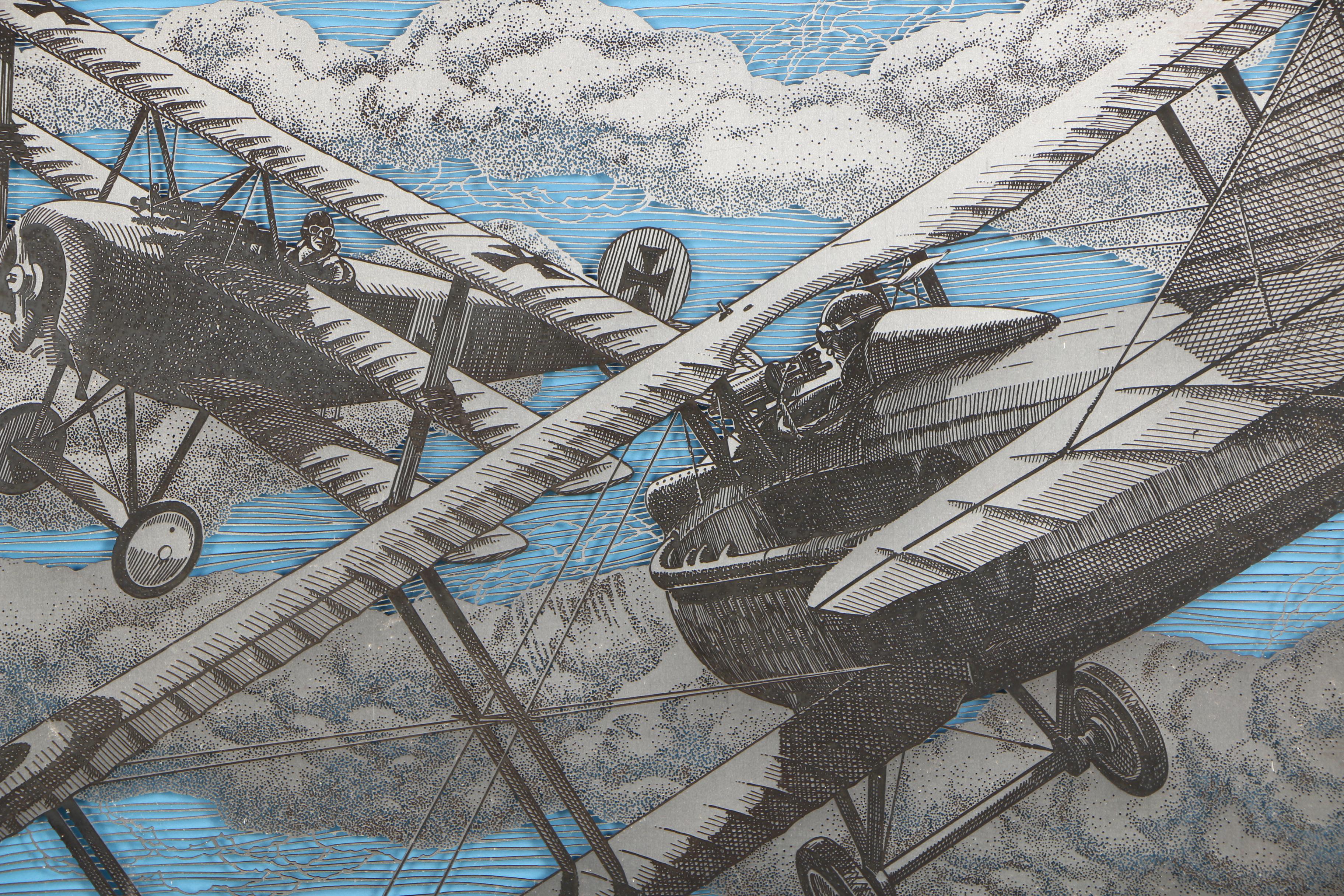 Franklin Mint Limited Edition Silverscene Print "Dogfight 1917"