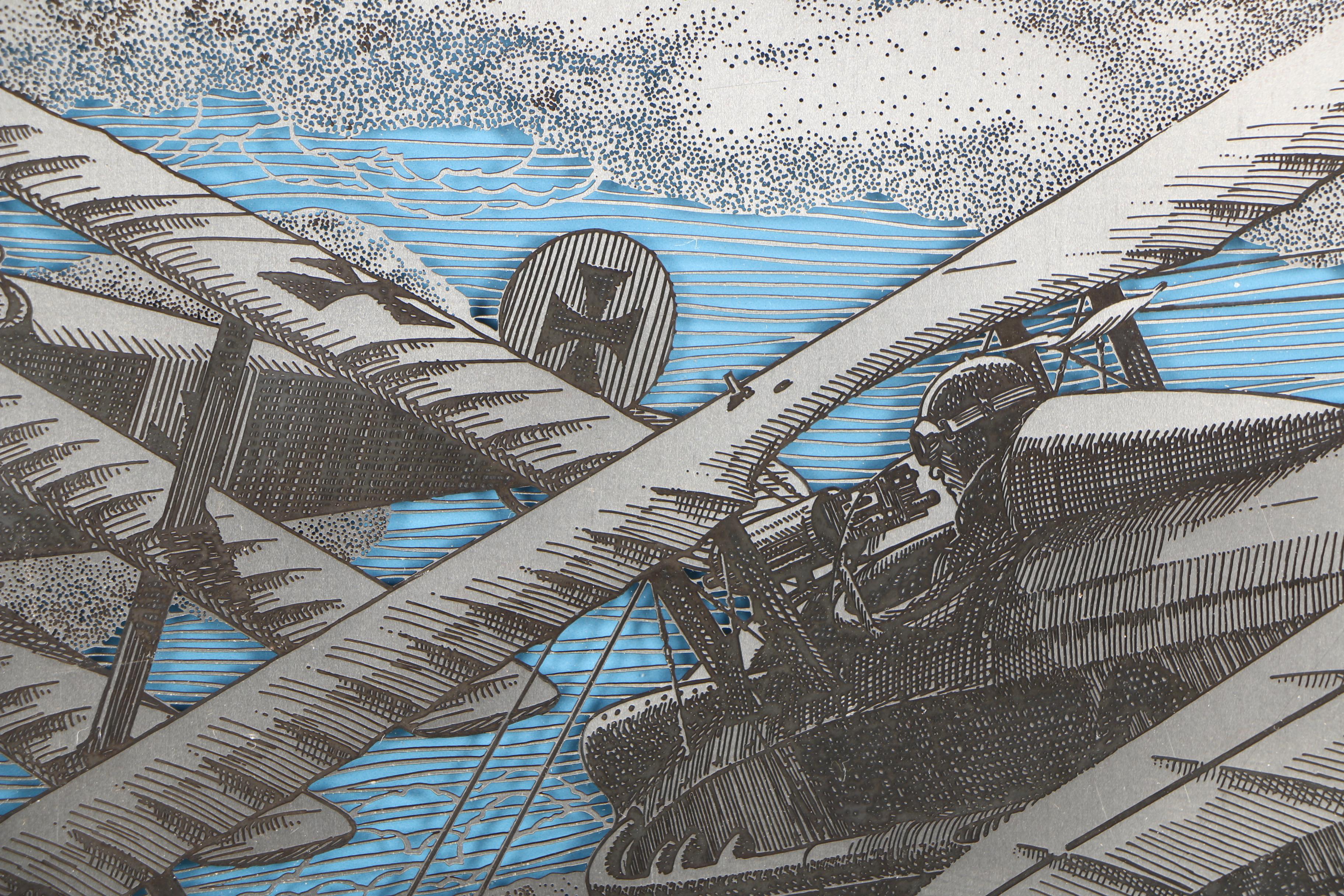 Franklin Mint Limited Edition Silverscene Print "Dogfight 1917"