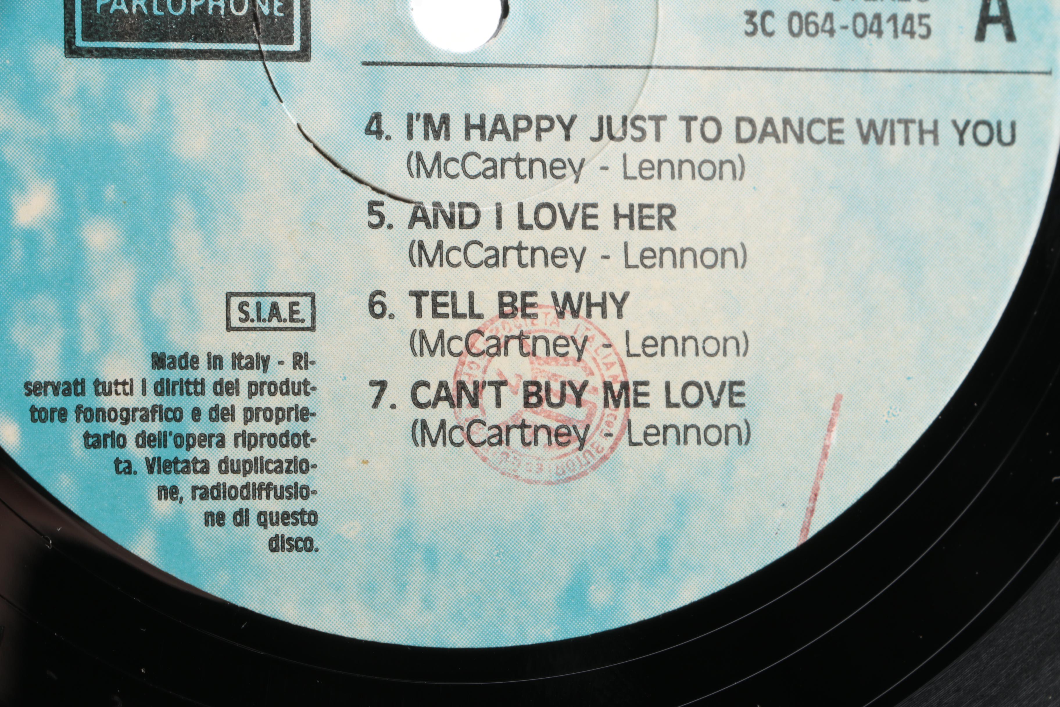 The Beatles "A Hard Day's Night" Italian Stereo Pressing LP