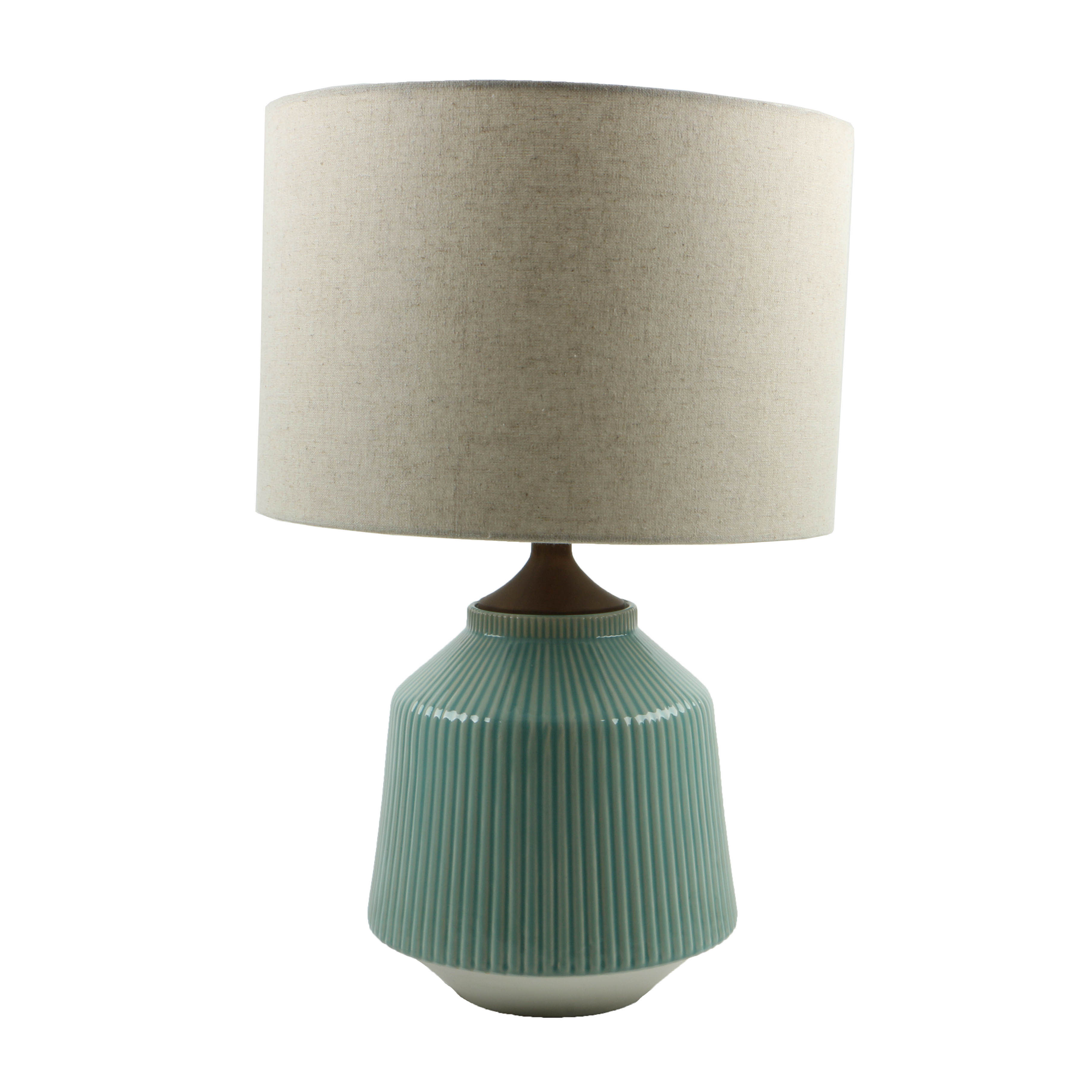 "Ripple Ceramic Table Lamp" in Turquoise by Roar + Rabbit for West Elm