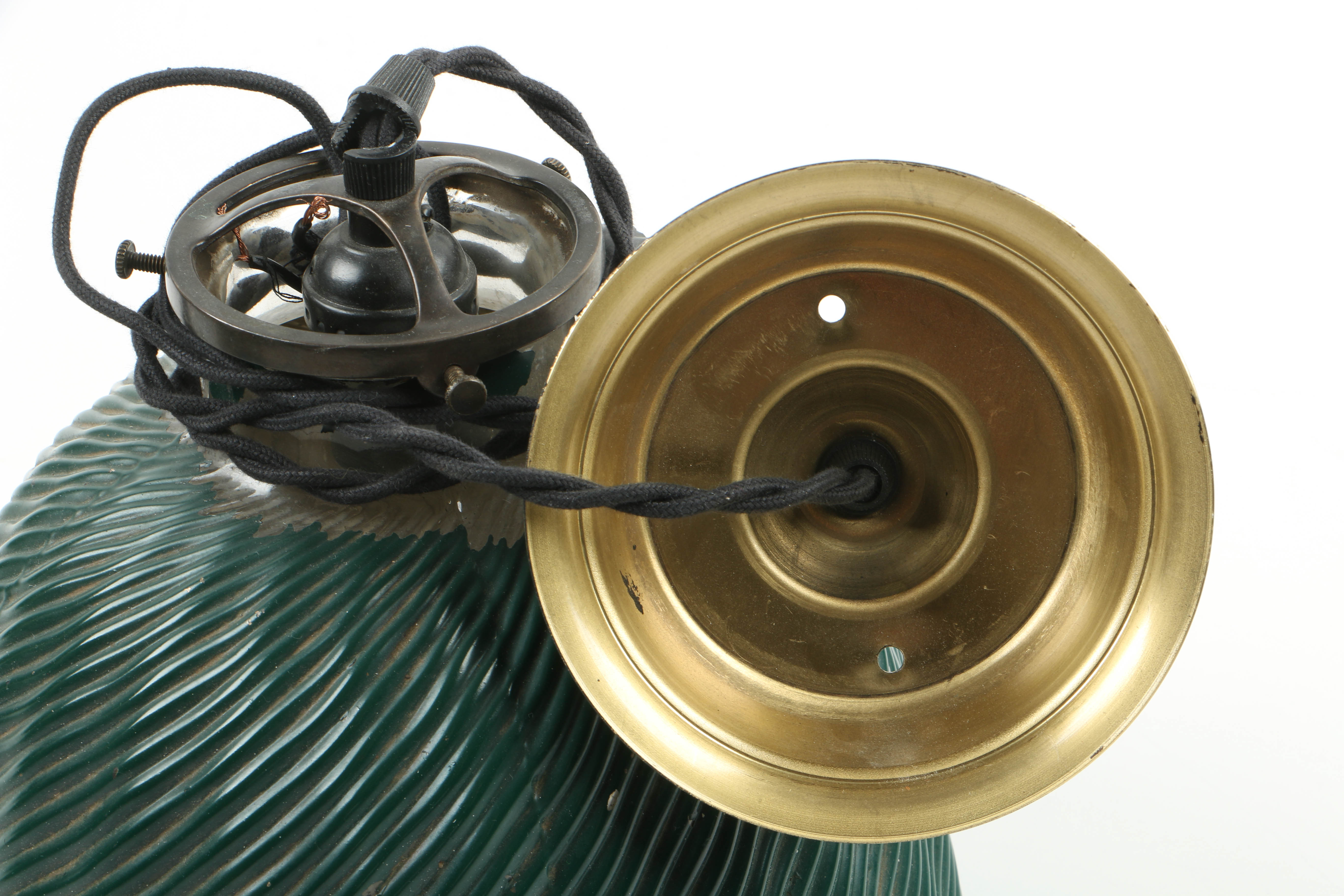 Vintage Industrial "575" Pendant Lights by Curtis X-Ray with Reflector Shades