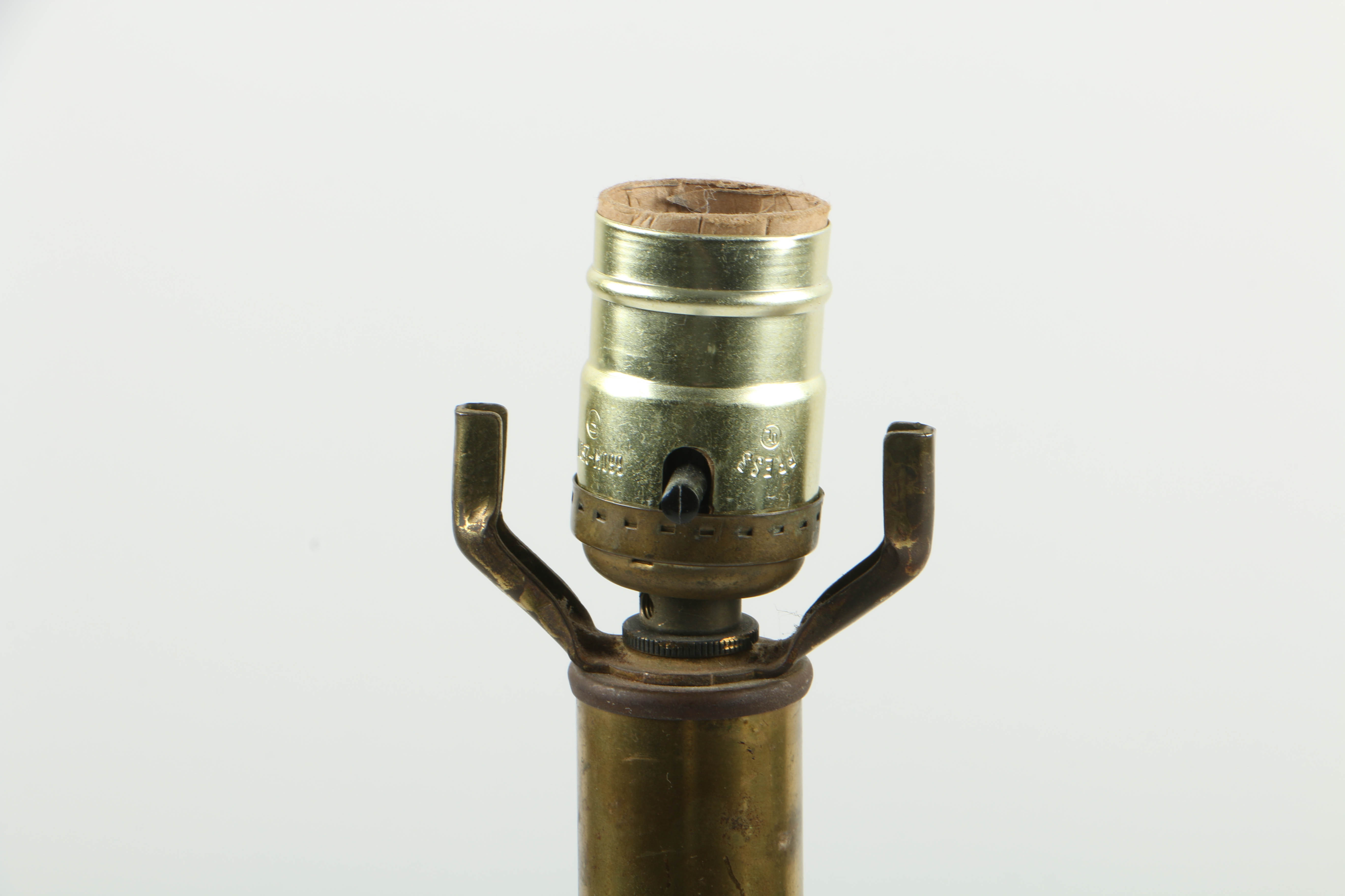 Mid Century Modern Earthenware Stripe-GlazedTable Lamps