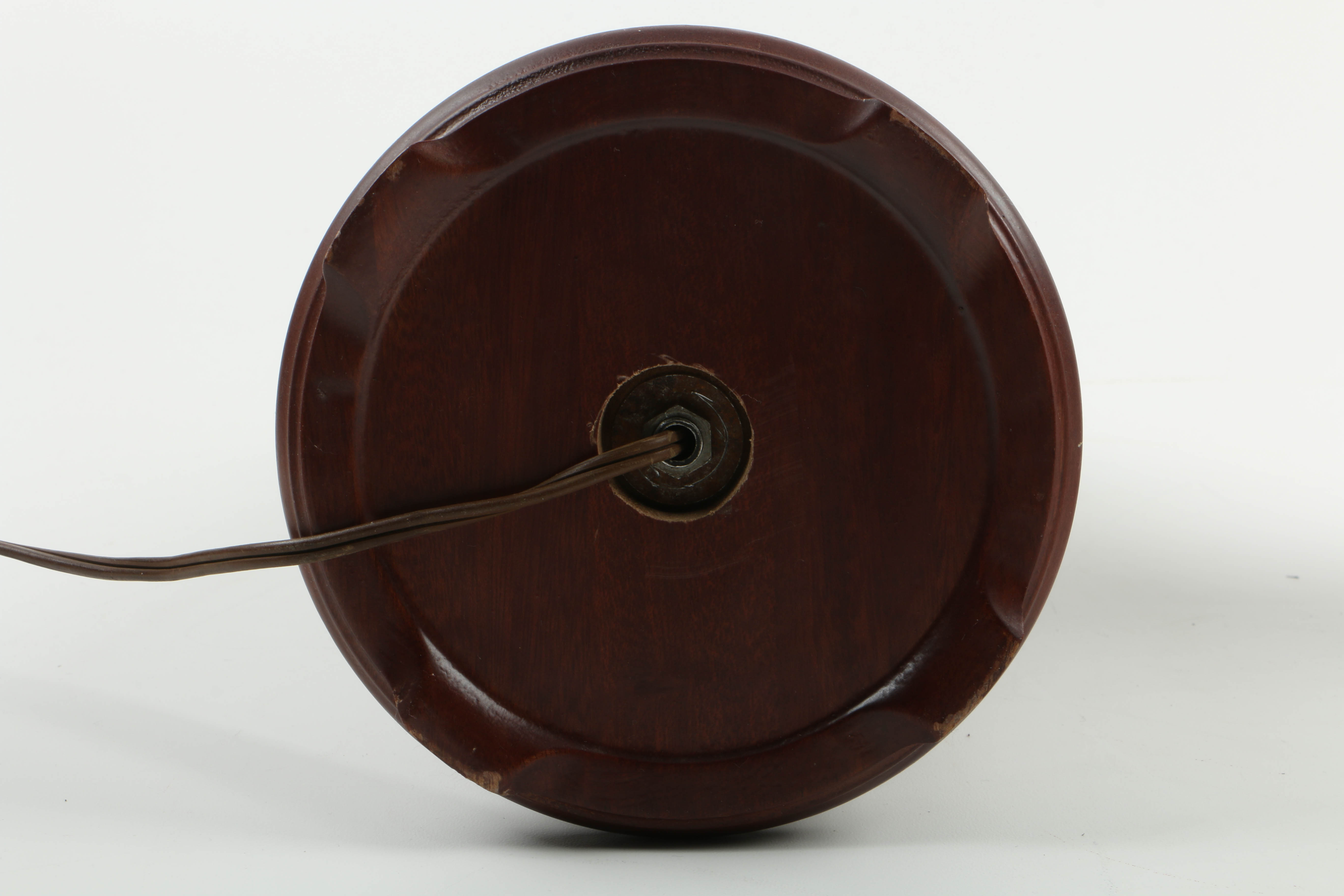 Mid Century Modern Earthenware Stripe-GlazedTable Lamps