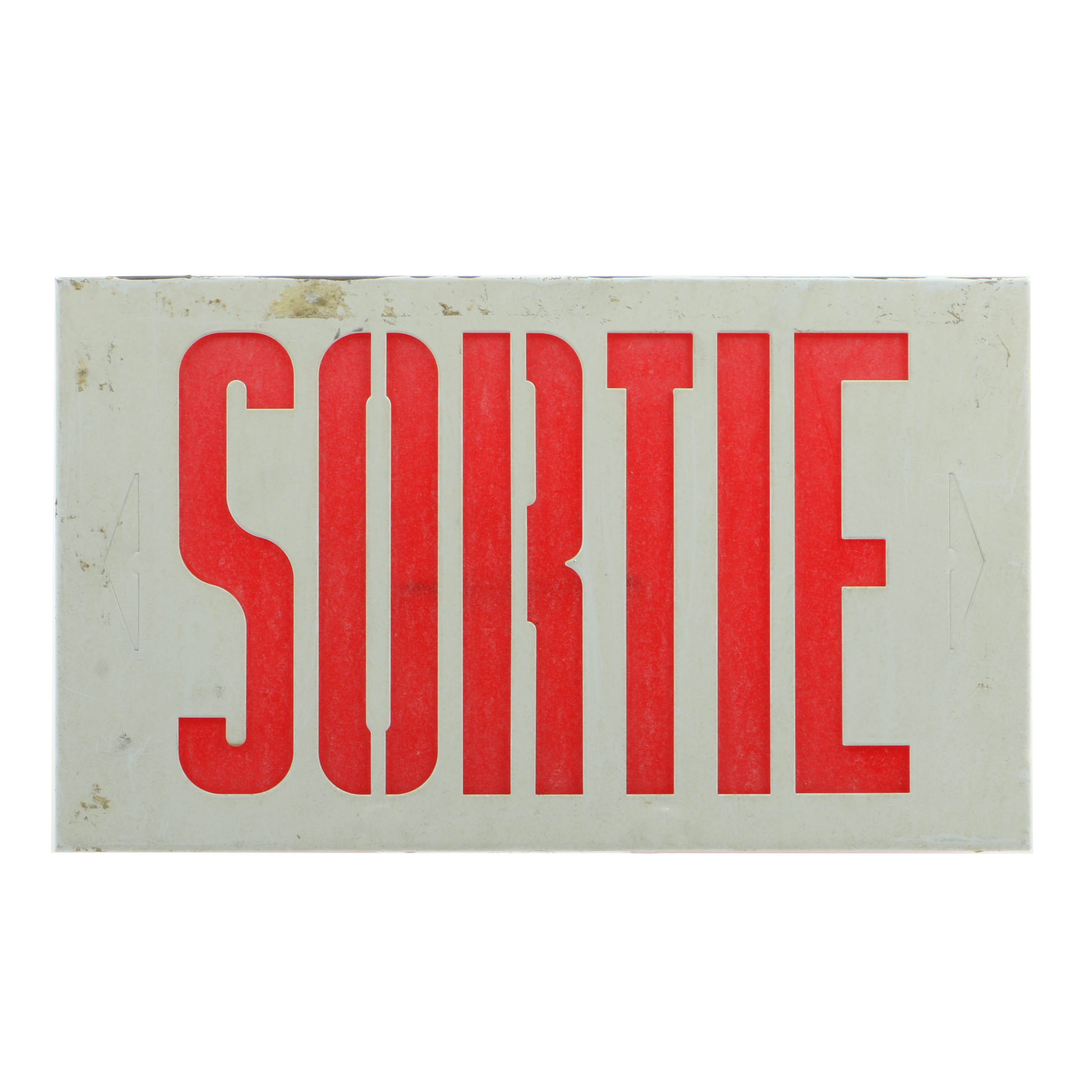 Metal "Sortie" French Exit Sign