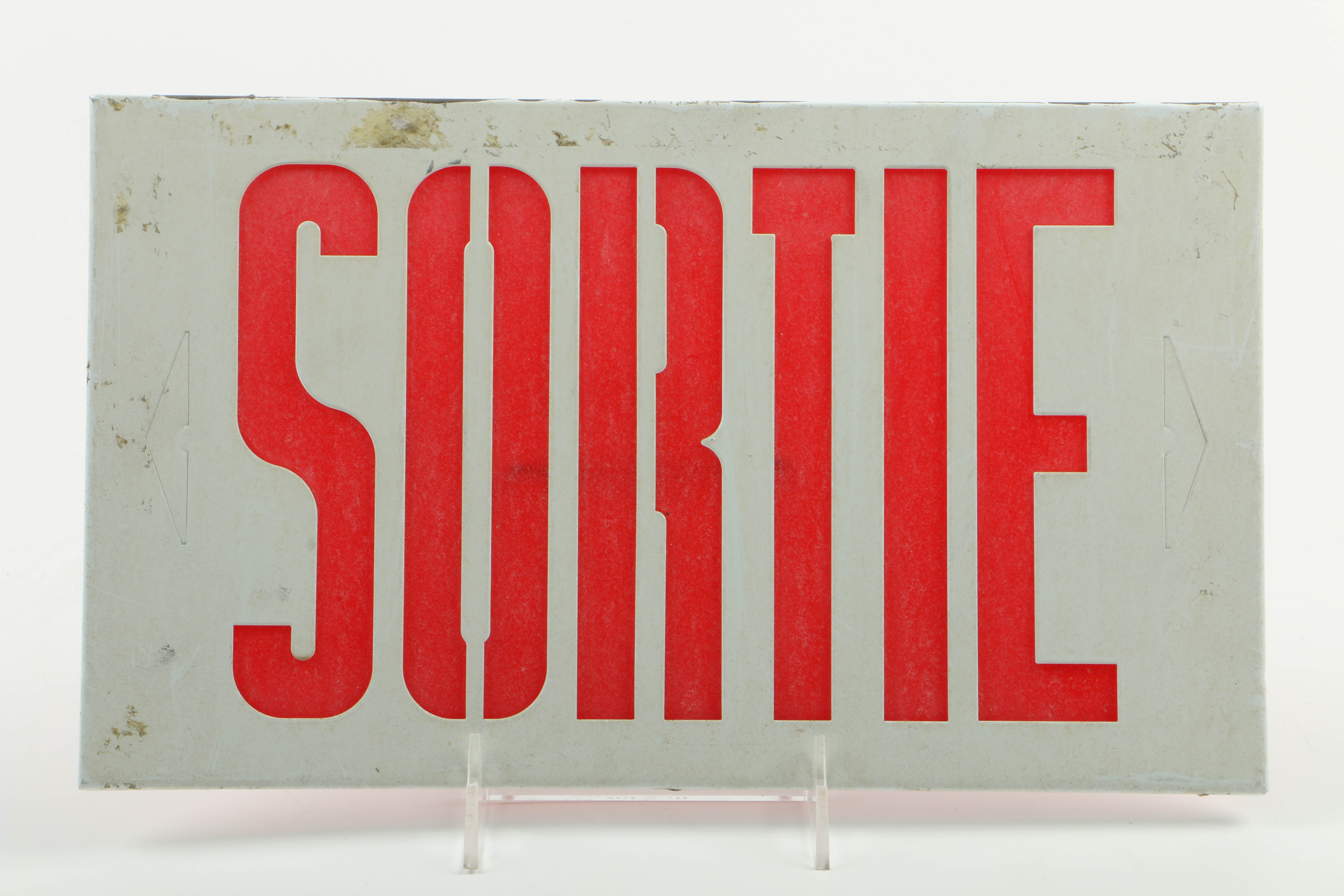 Metal "Sortie" French Exit Sign