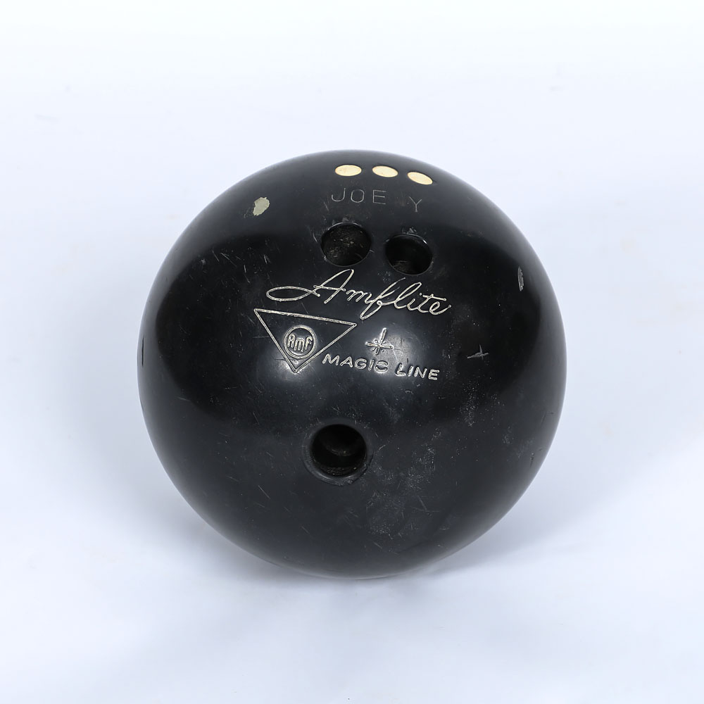 Vintage AMF Amflite Magic Line Bowling Ball and Bag