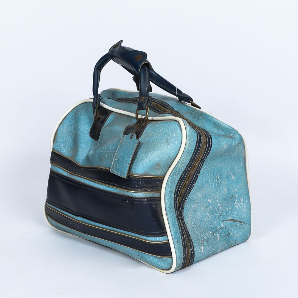 Vintage AMF Amflite Magic Line Bowling Ball and Bag