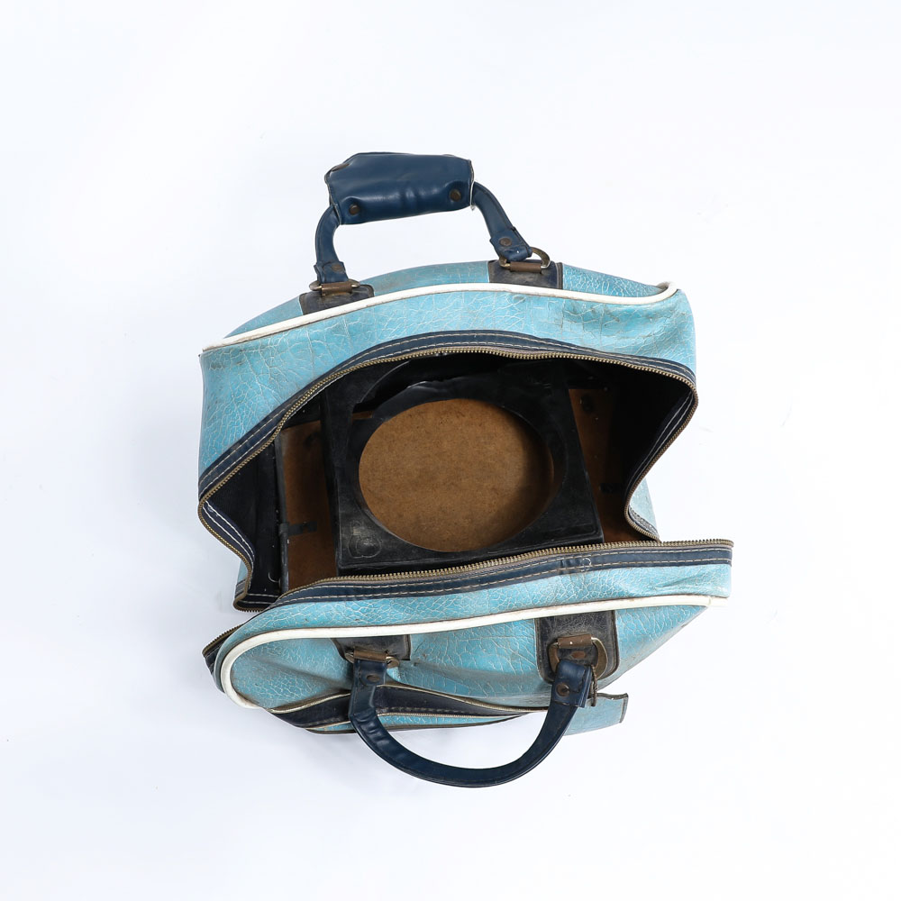 Vintage AMF Amflite Magic Line Bowling Ball and Bag