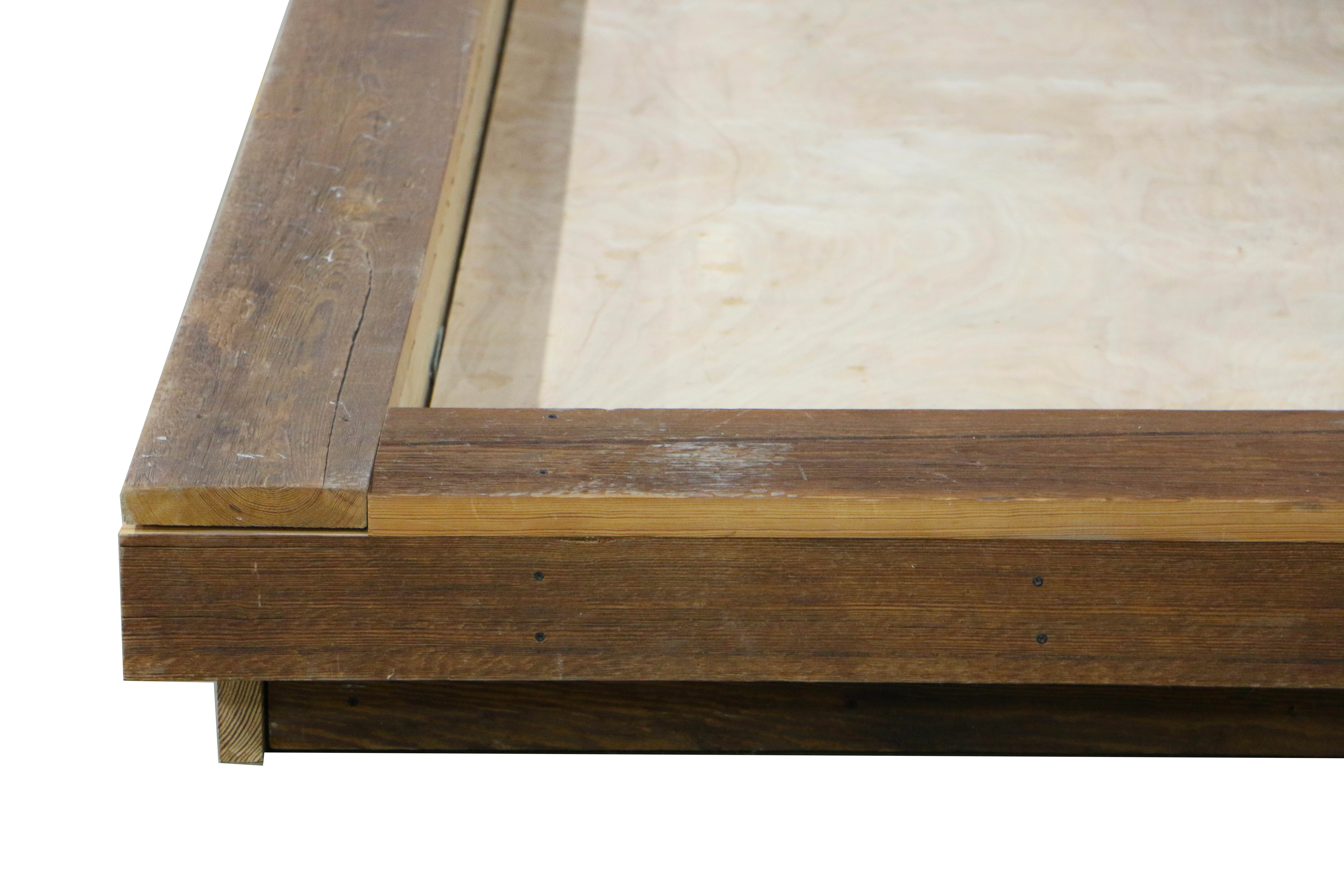 Industrial Style Queen Size Platform Bed Frame