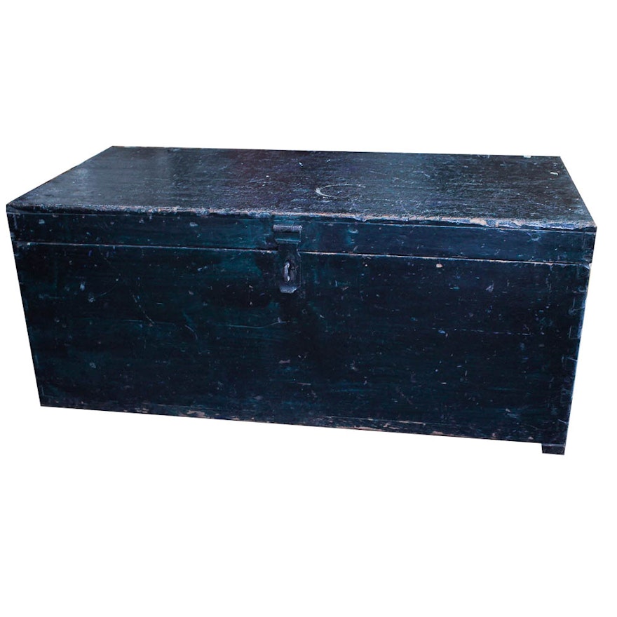 Black Wooden Trunk