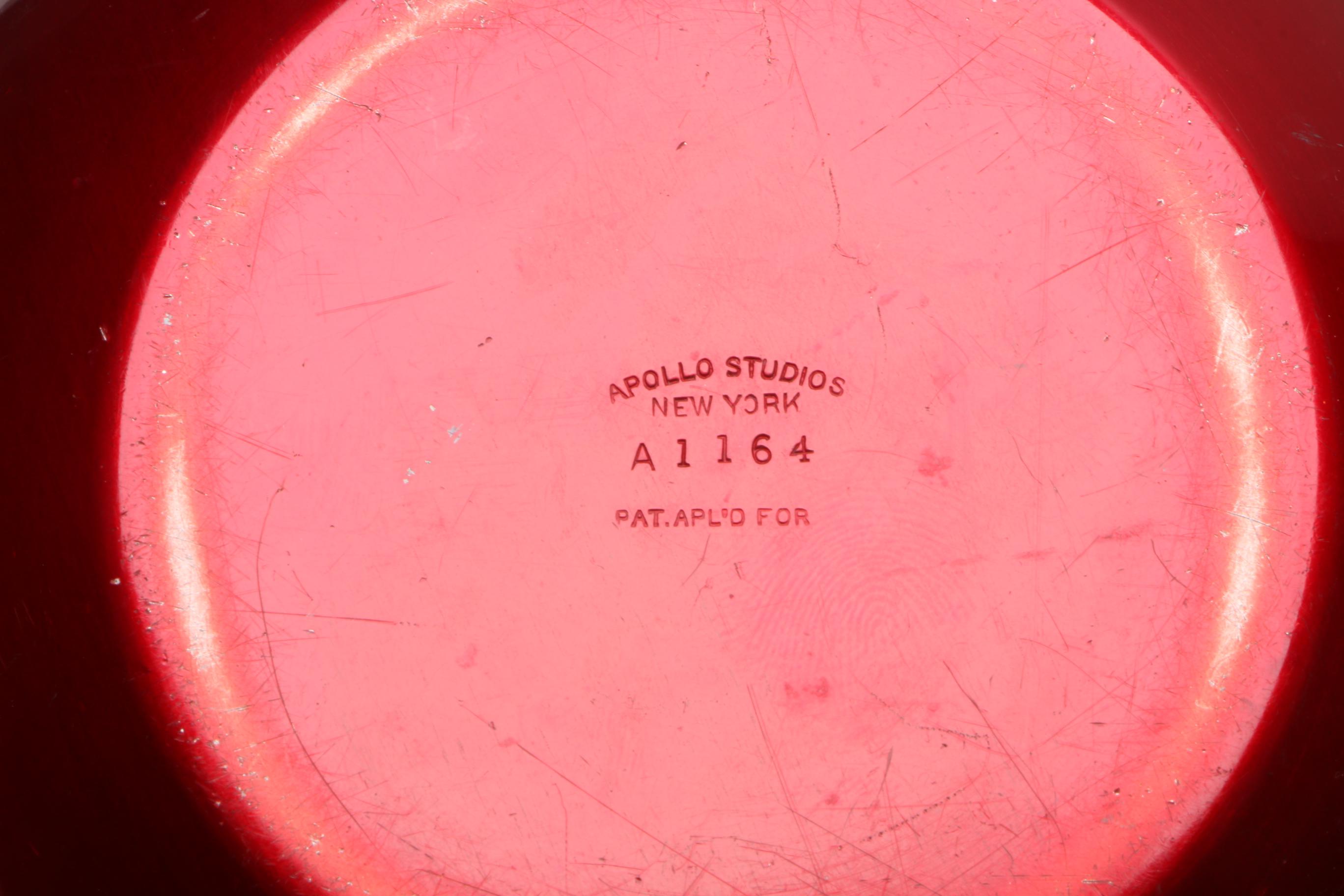 Bernard and Rice Apollo Studios Big Red Apple Ice Bucket 1920's