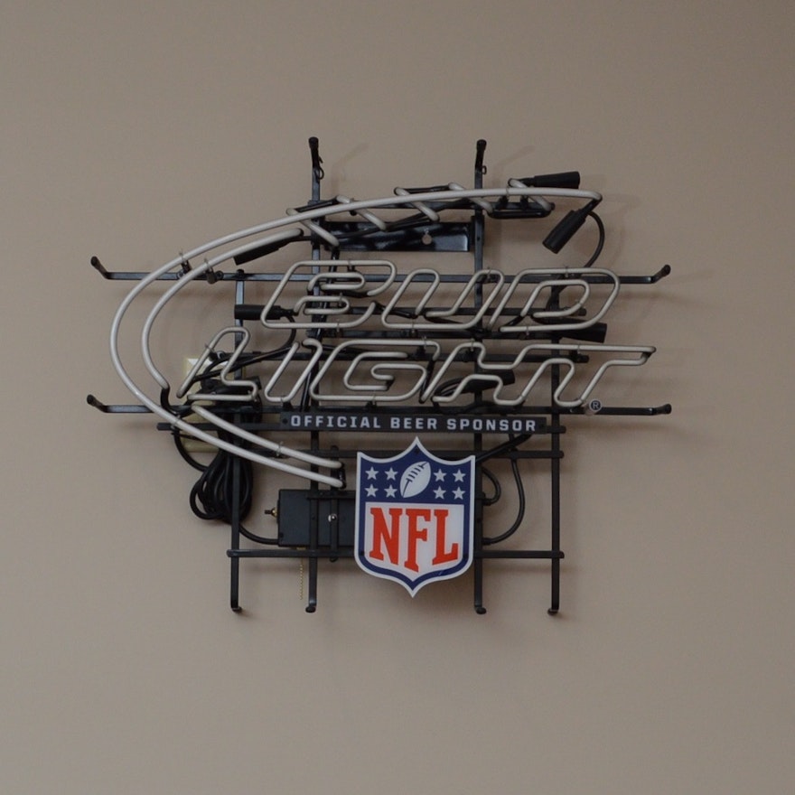 Bud Light NFL Beer Advertising Neon Sign