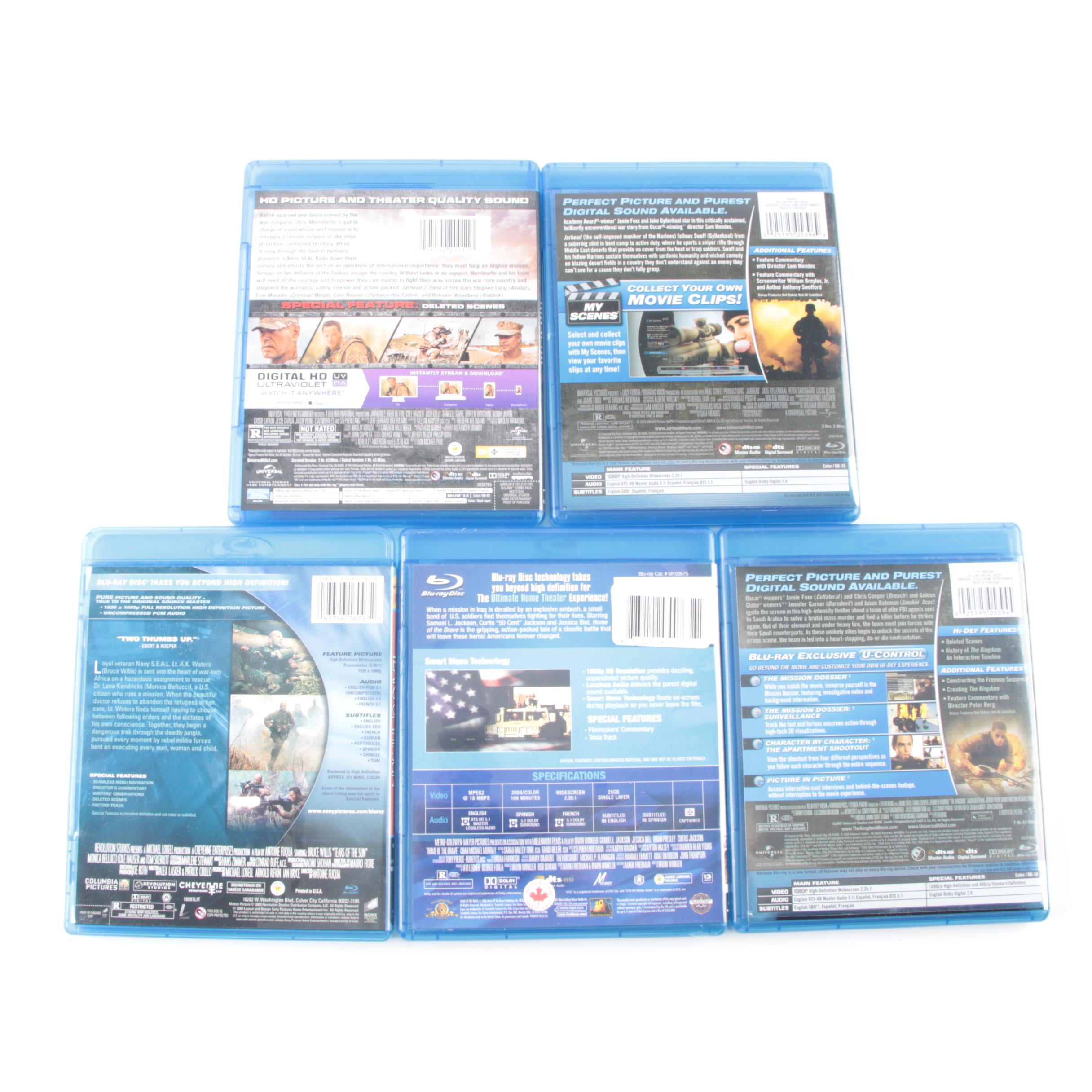 Modern War Films Blu-Ray Collection Including "The Kingdom" and "Jarhead"