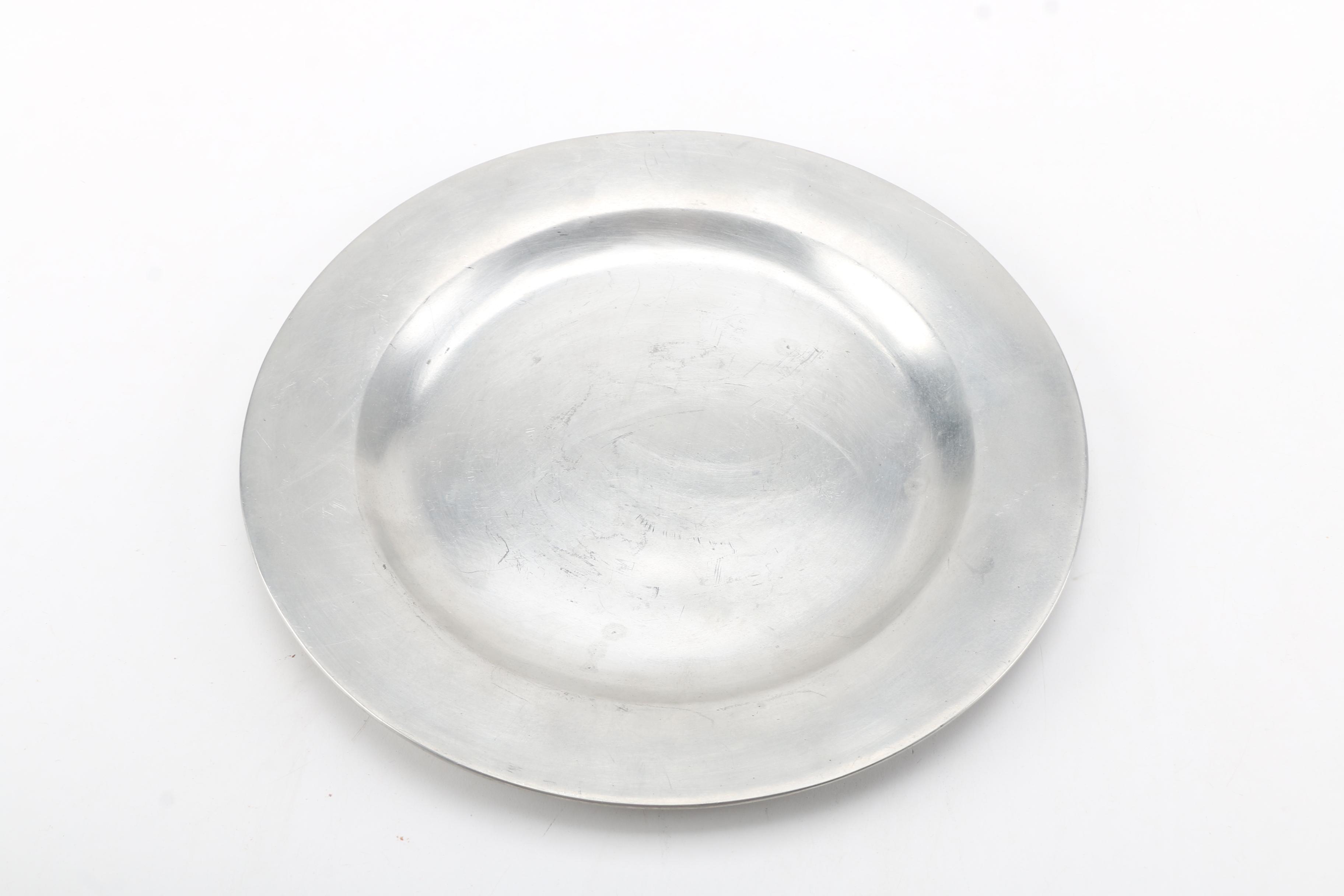 Meeuws & Zoon Pewter Plate and Sugar Bowl