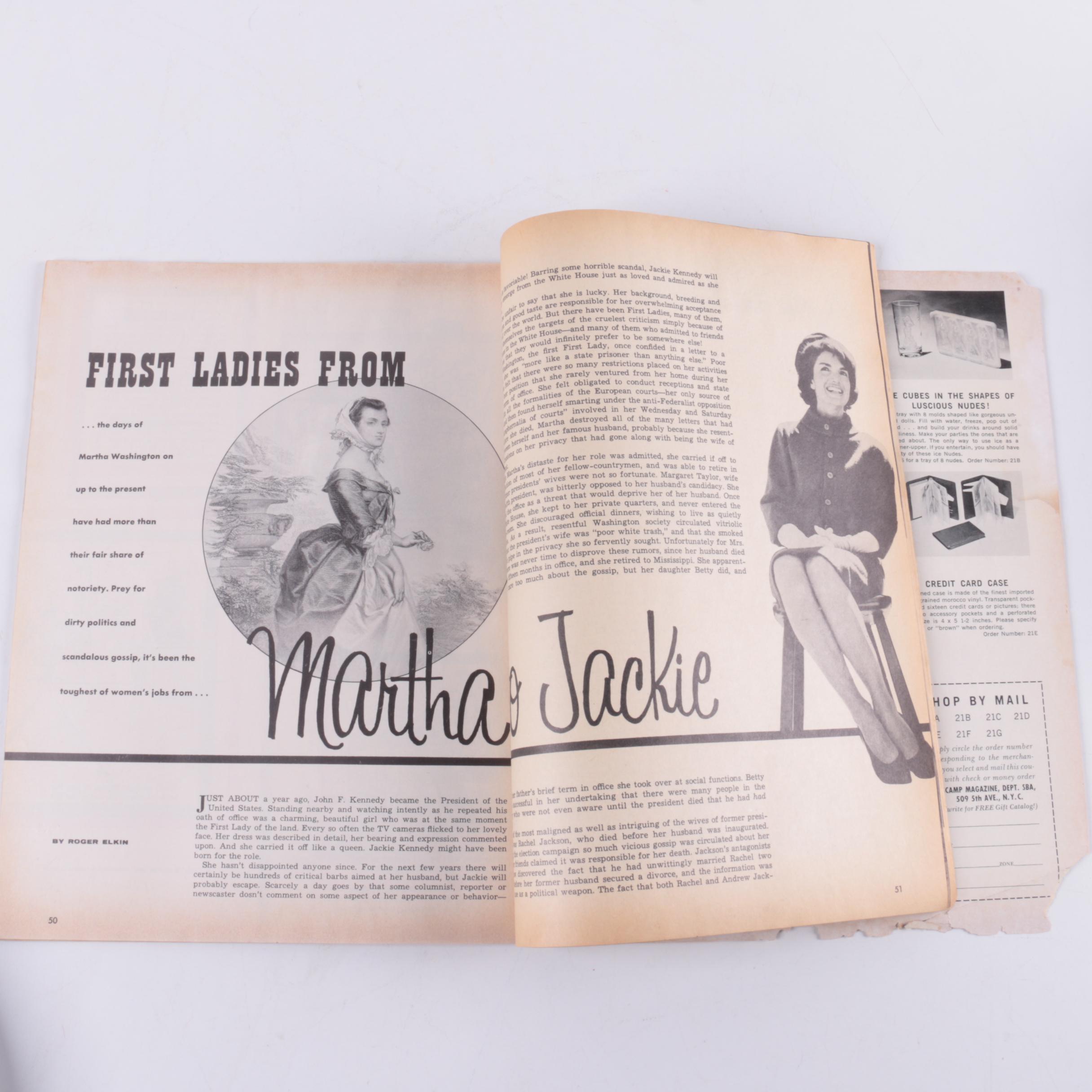 1883 Ladies of the White House with Scamp Magazine and Collectible Plates