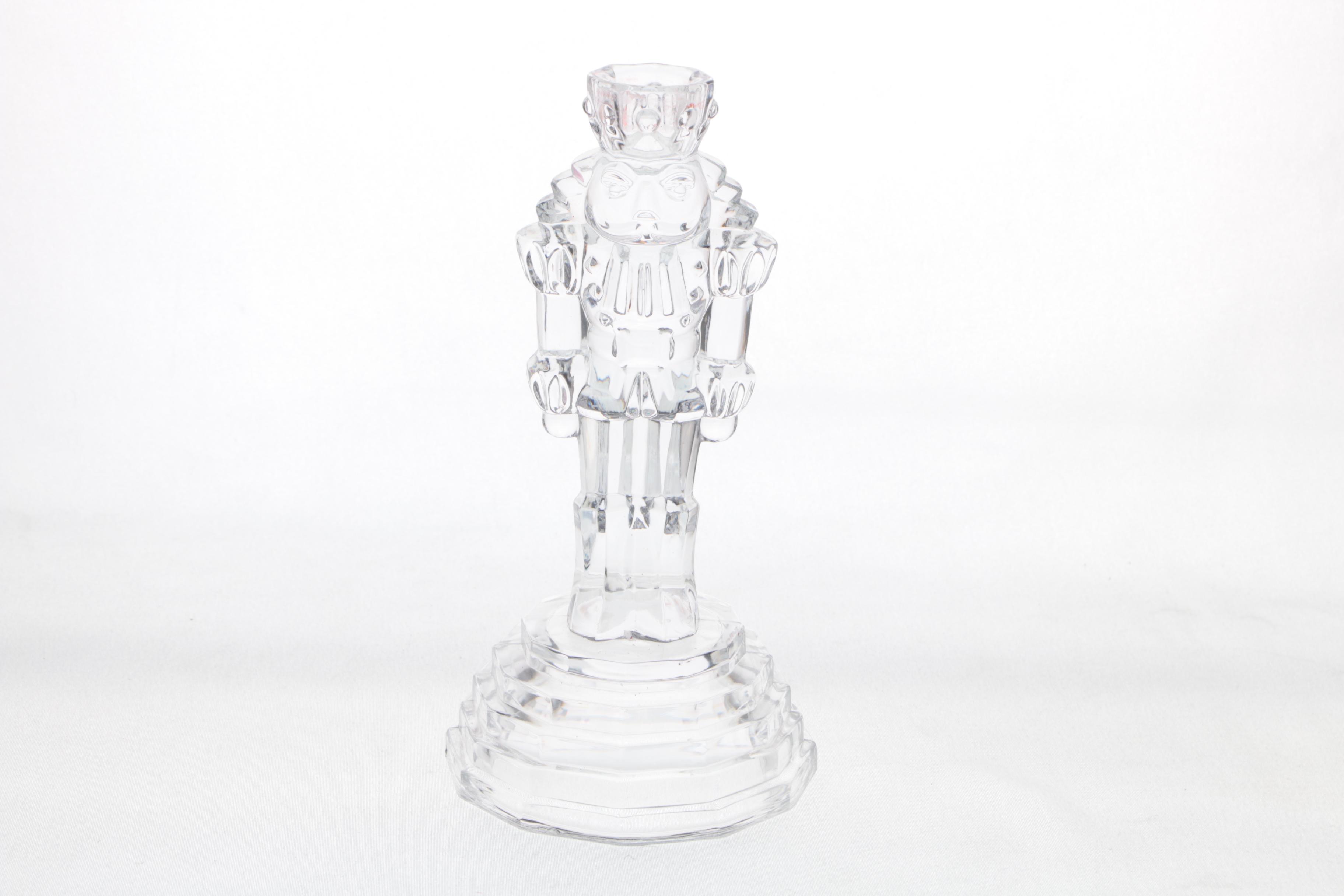 Crystal Nutcracker Candlesticks