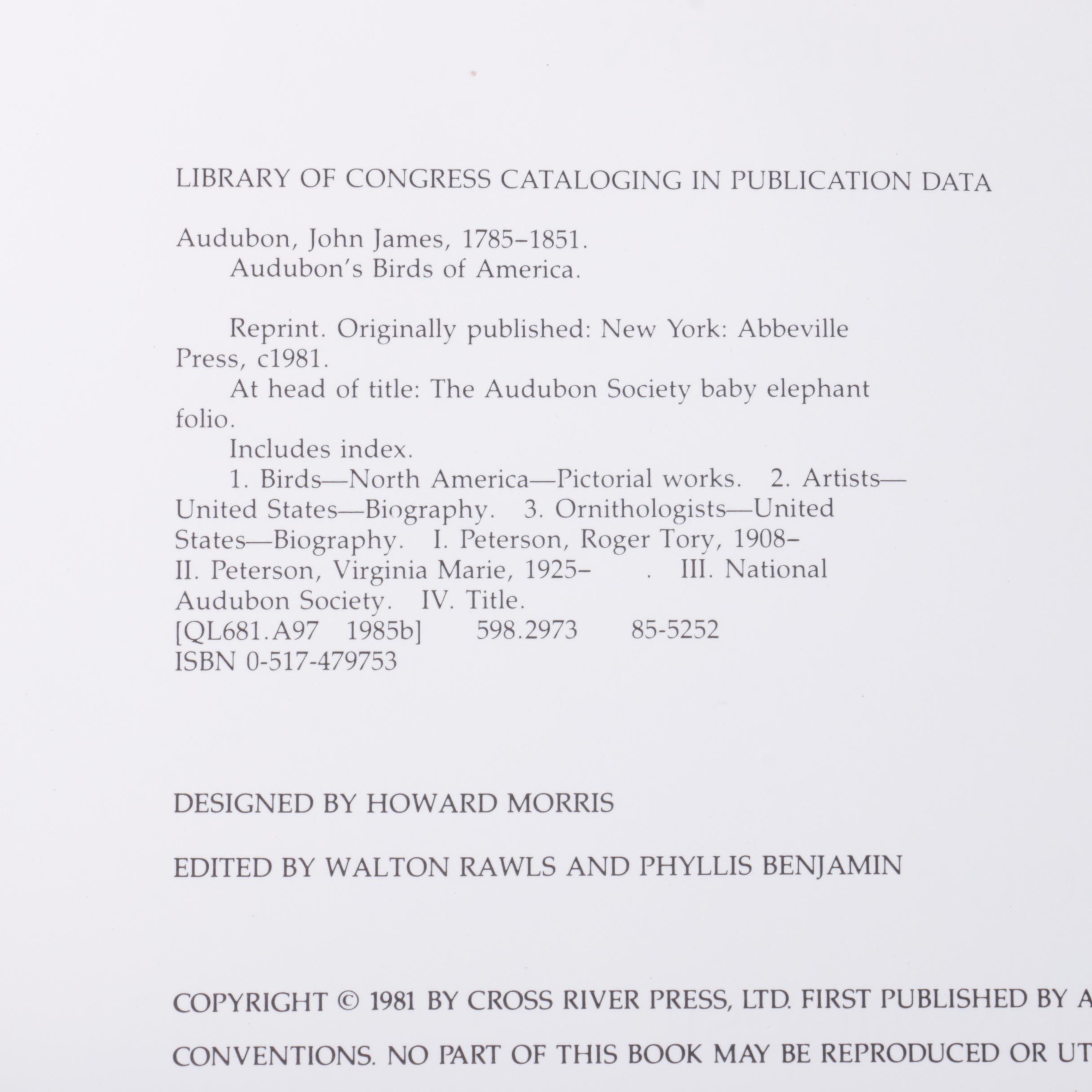 "Audubon's Birds of America" by Roger Tory Peterson and Virginia Marie Peterson