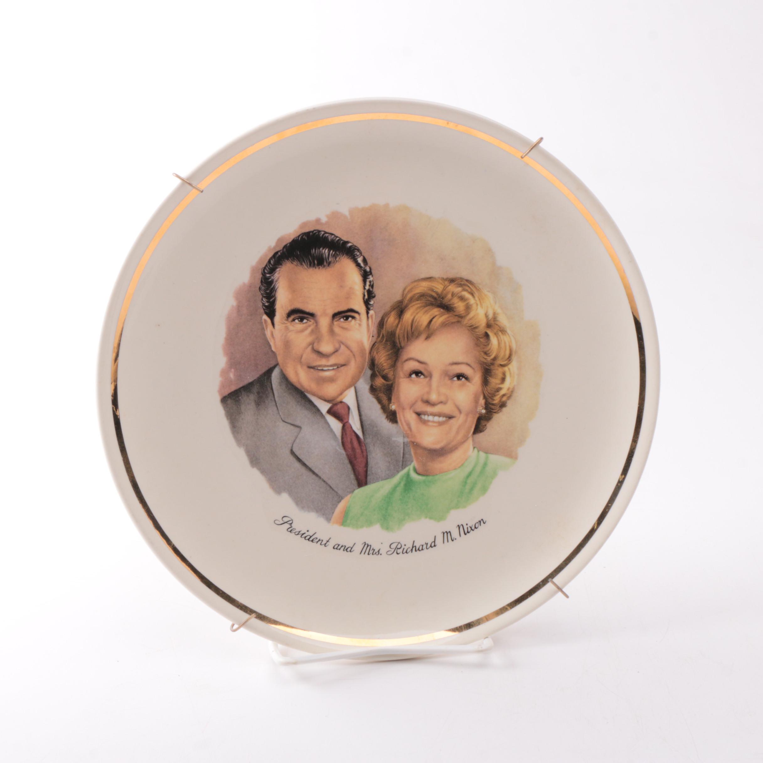 Vintage Richard and Pat Nixon Collectible Tableware
