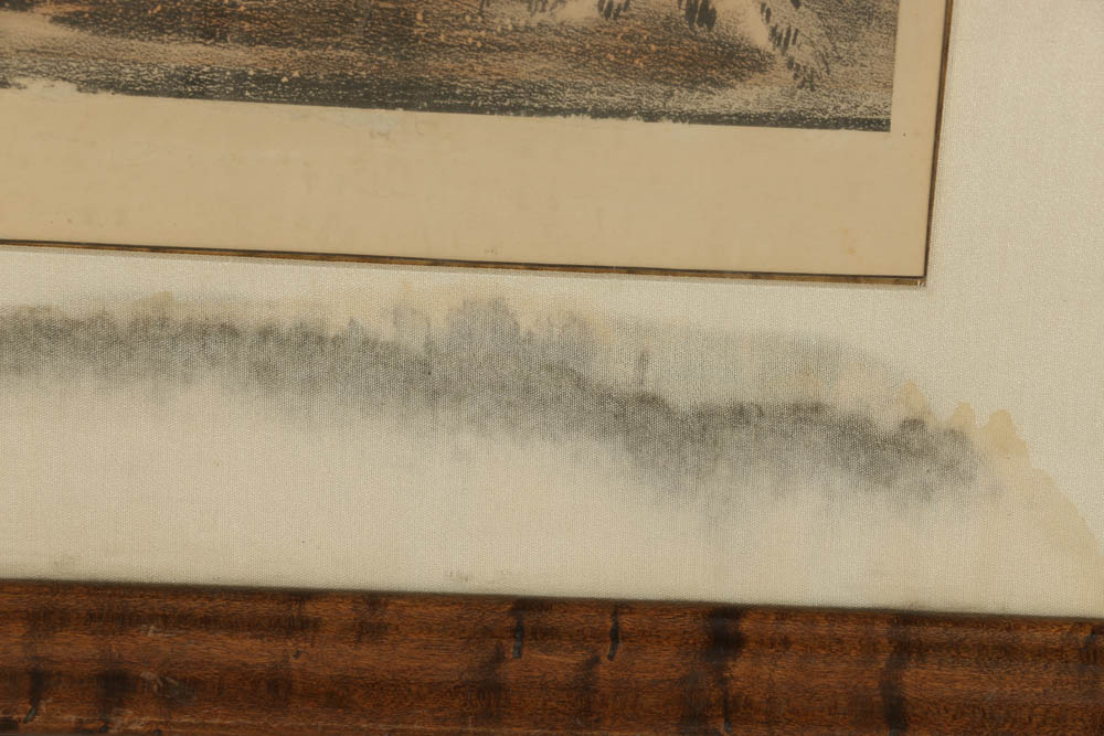 Hand-Colored Lithograph Prints on Paper After Currier & Ives "The Snow Storm"