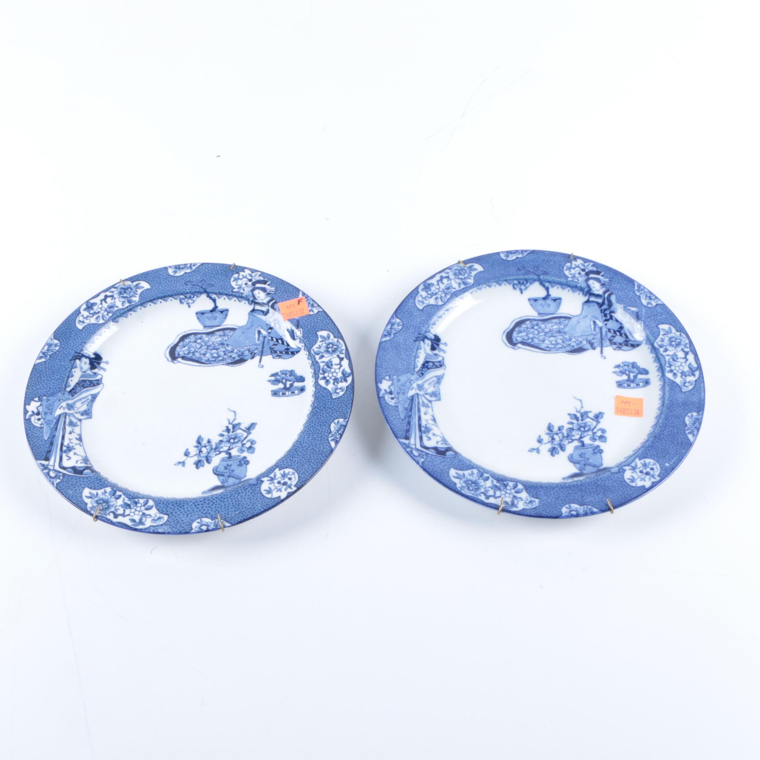 Vintage Wood & Sons "Tsing Blue" Plates
