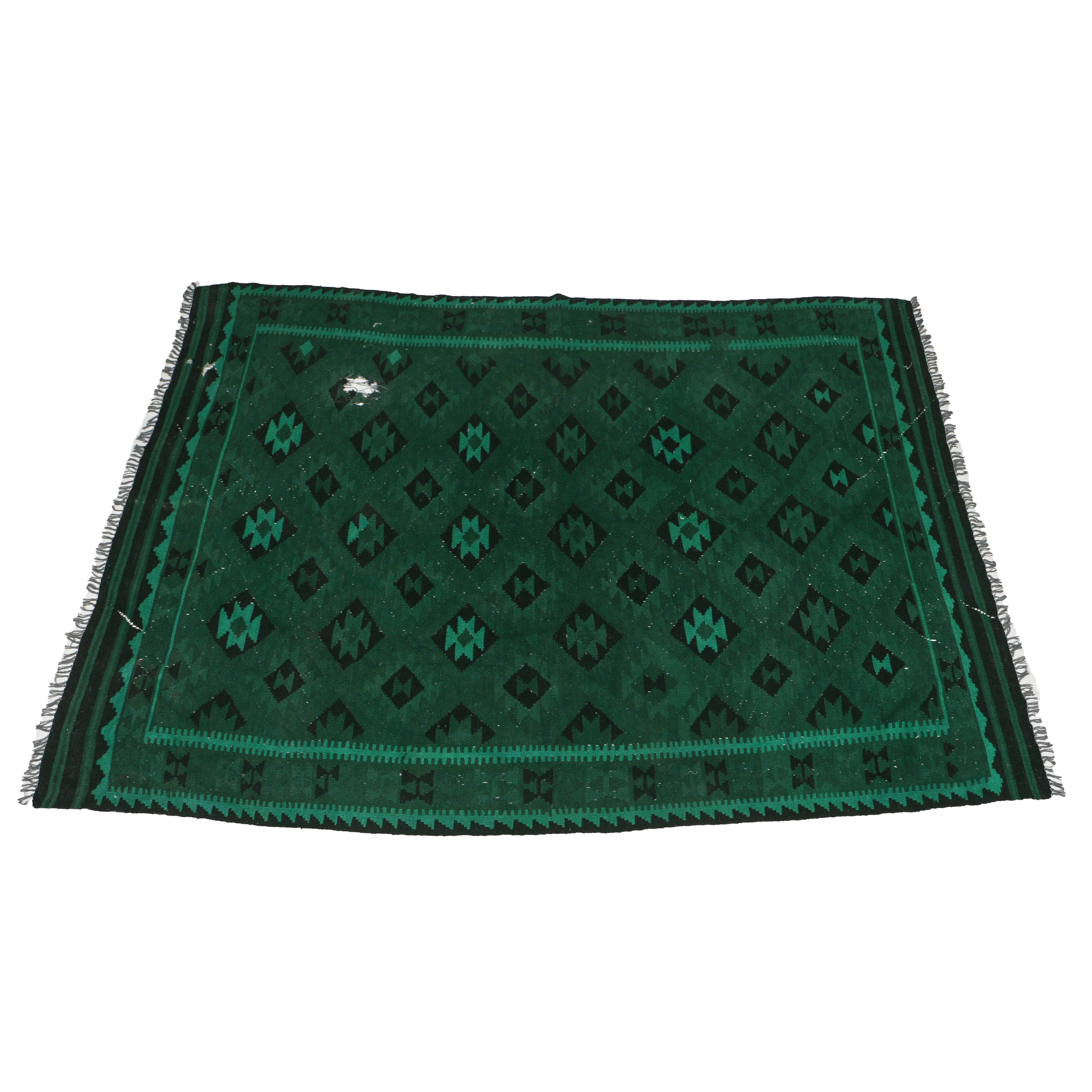 Vintage Handwoven Overdyed Kilim