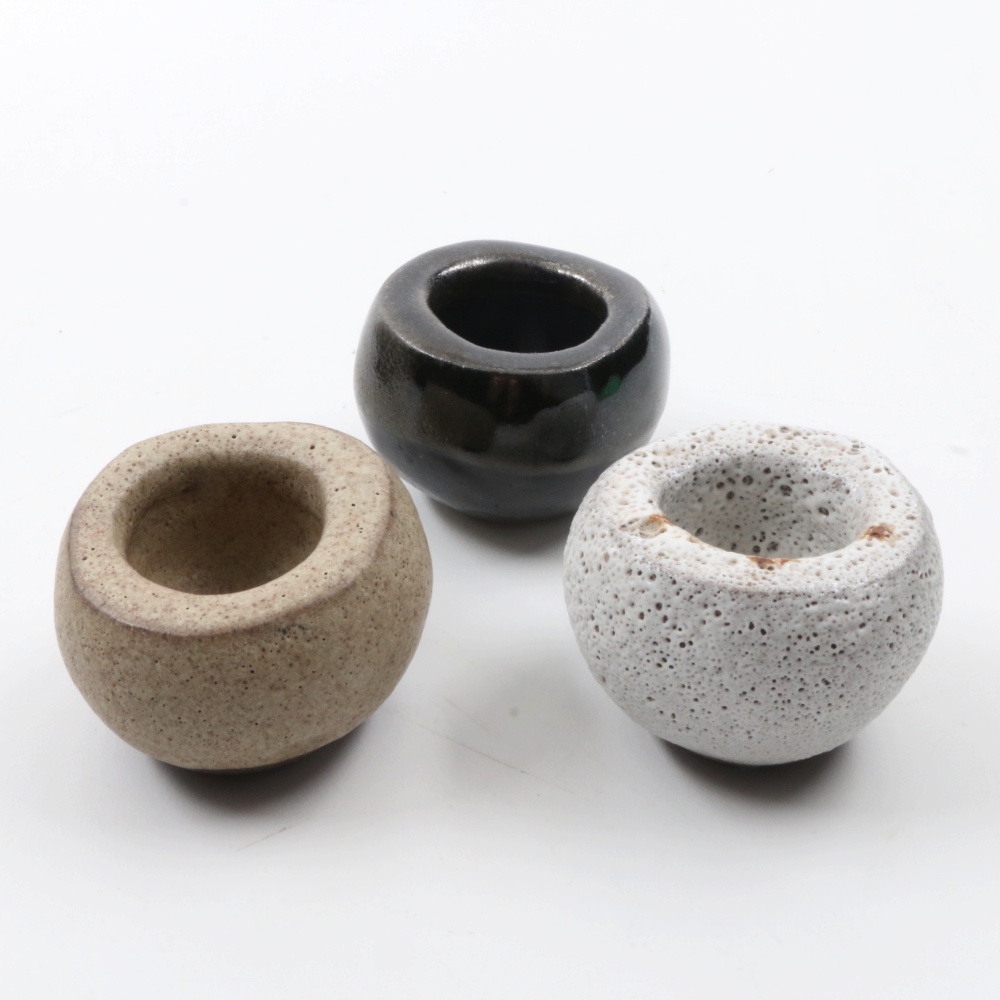 Hand Thrown Stoneware Vessels and Slate Tray