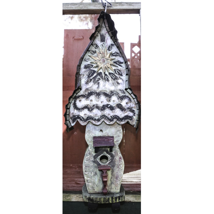 Hand-Painted Wooden Birdhouse