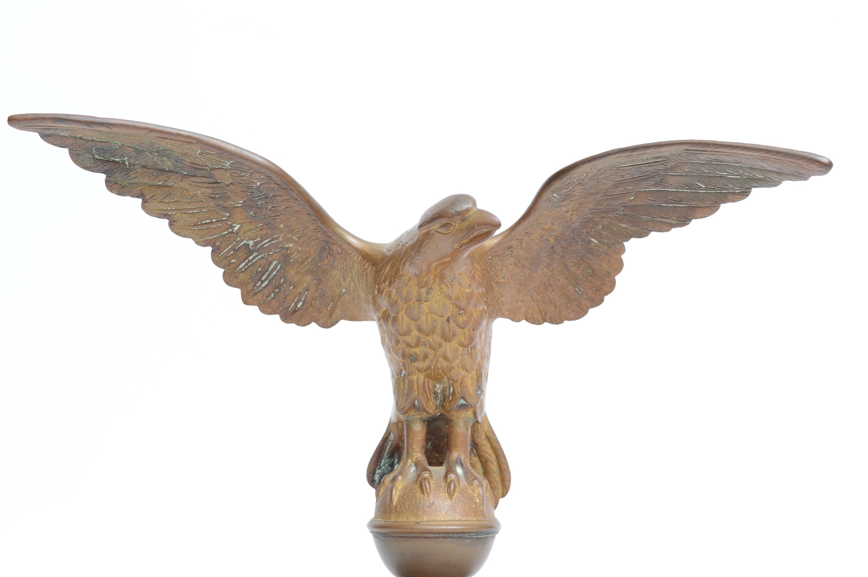 Brass Eagle and Flag Pole Topper