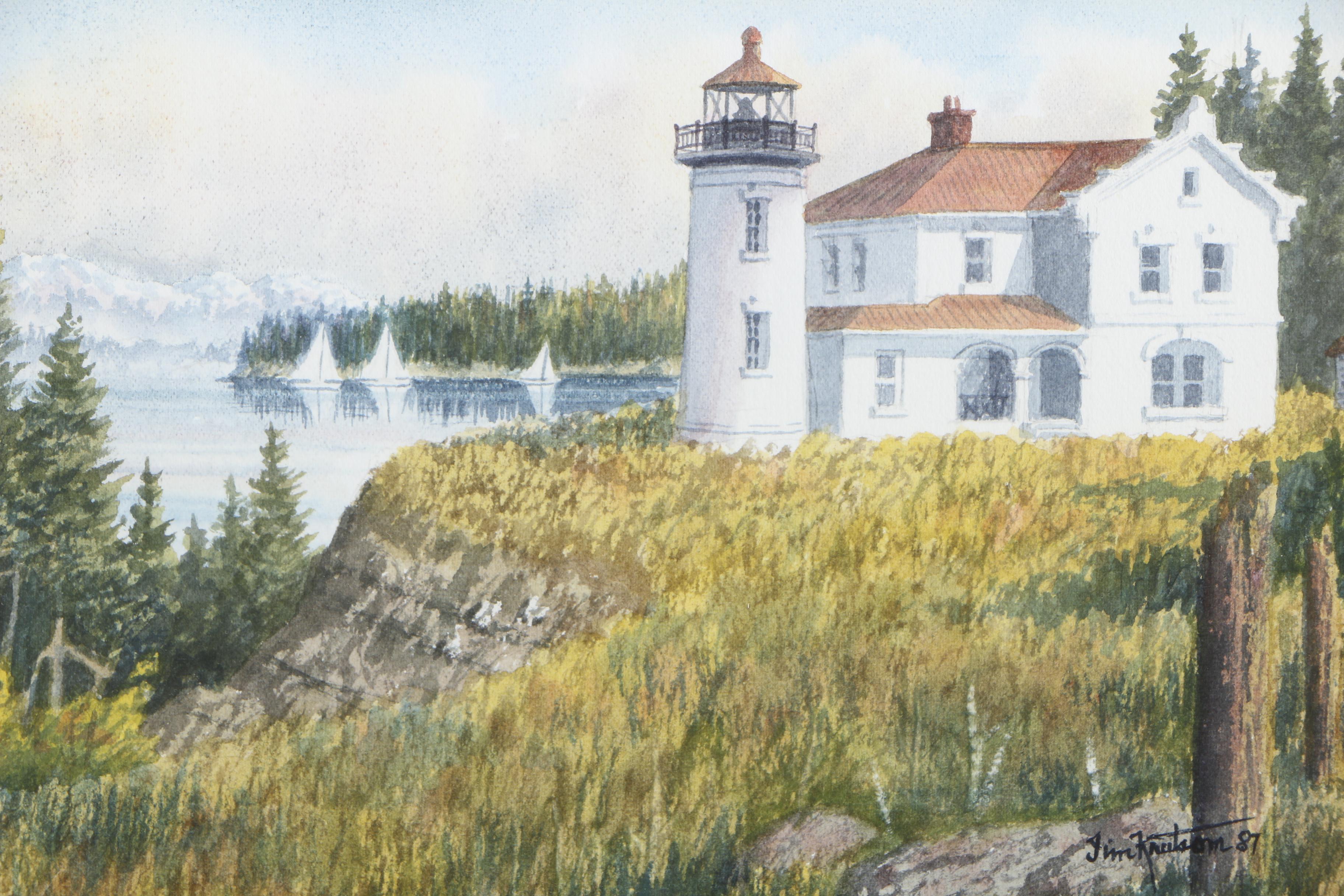 1987 Jim Knutson Watercolor Painting