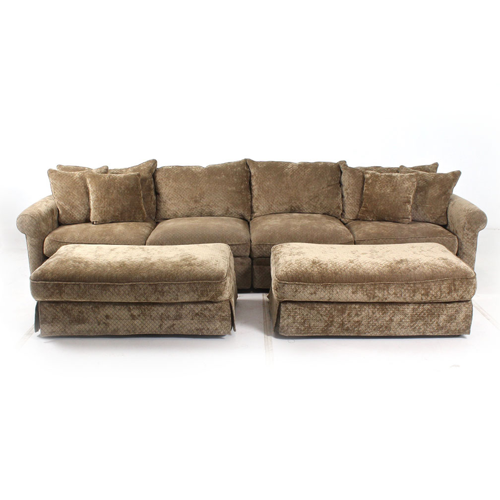 Camden Collection Contemporary Plush Sectional Sofa