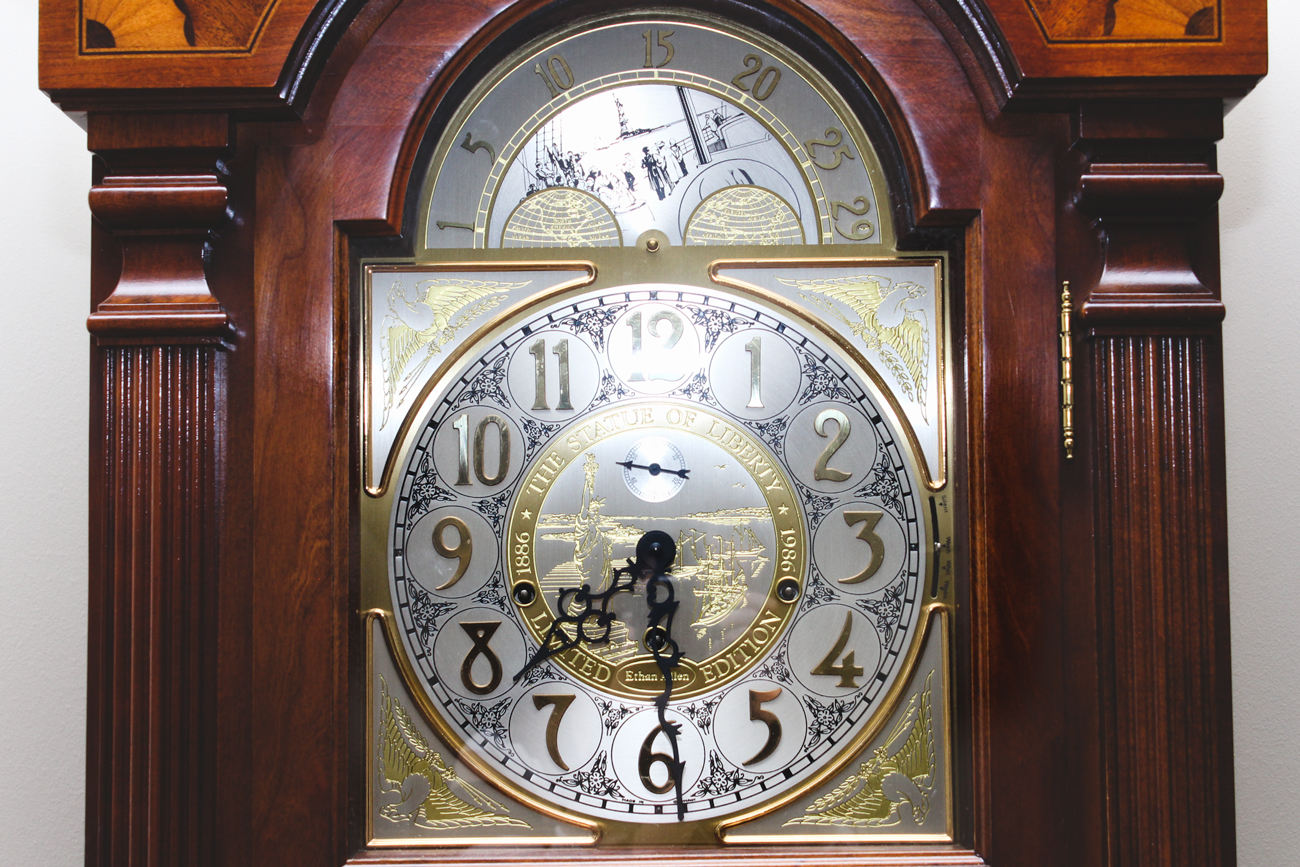 Limited Edition Ethan Allen "Statue of Liberty" Centennial Grandfather Clock