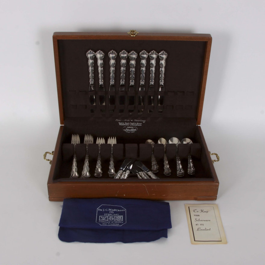 Reed & Barton "Tara" Sterling Silver Flatware and Chest
