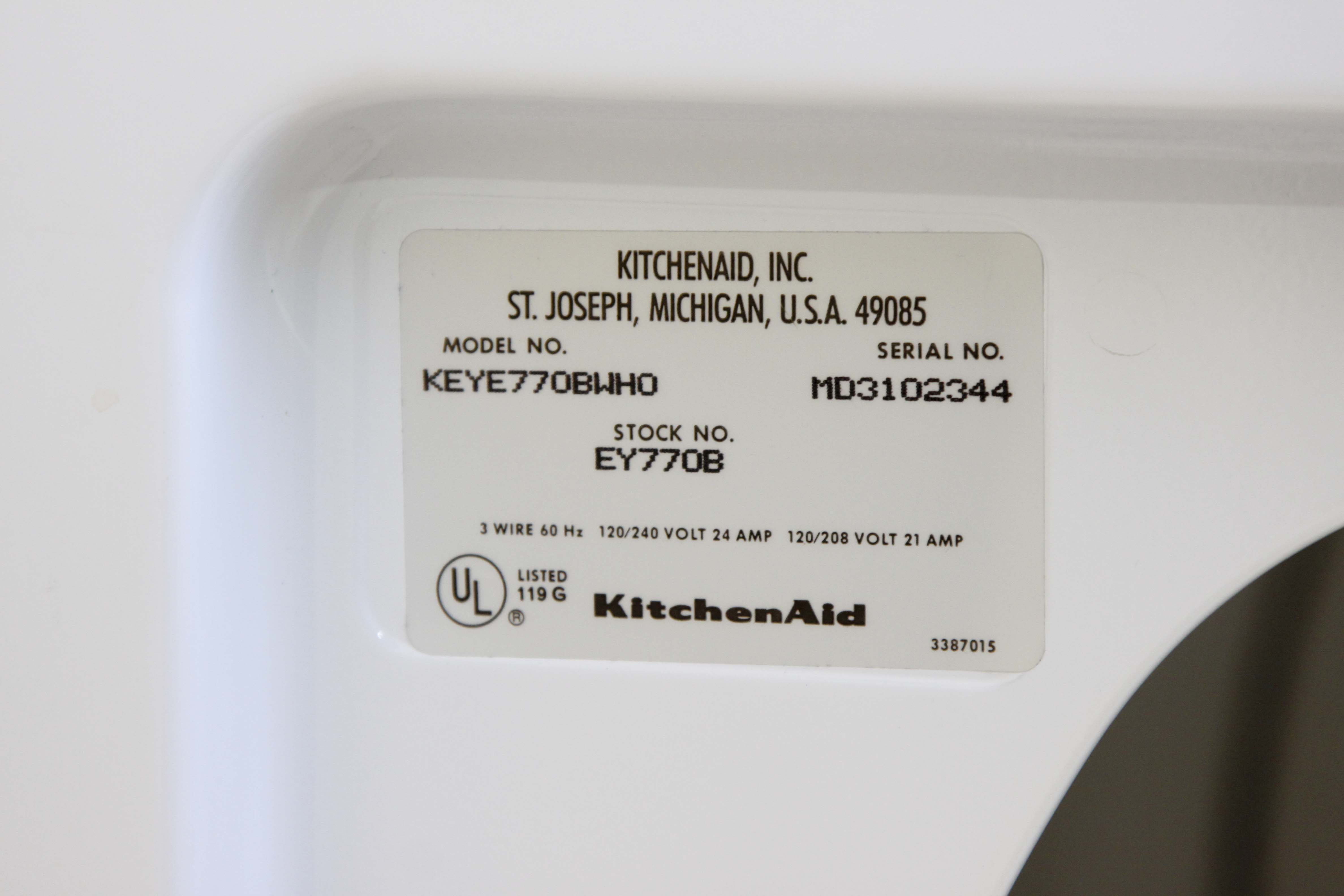 KitchenAid Washer and Dryer