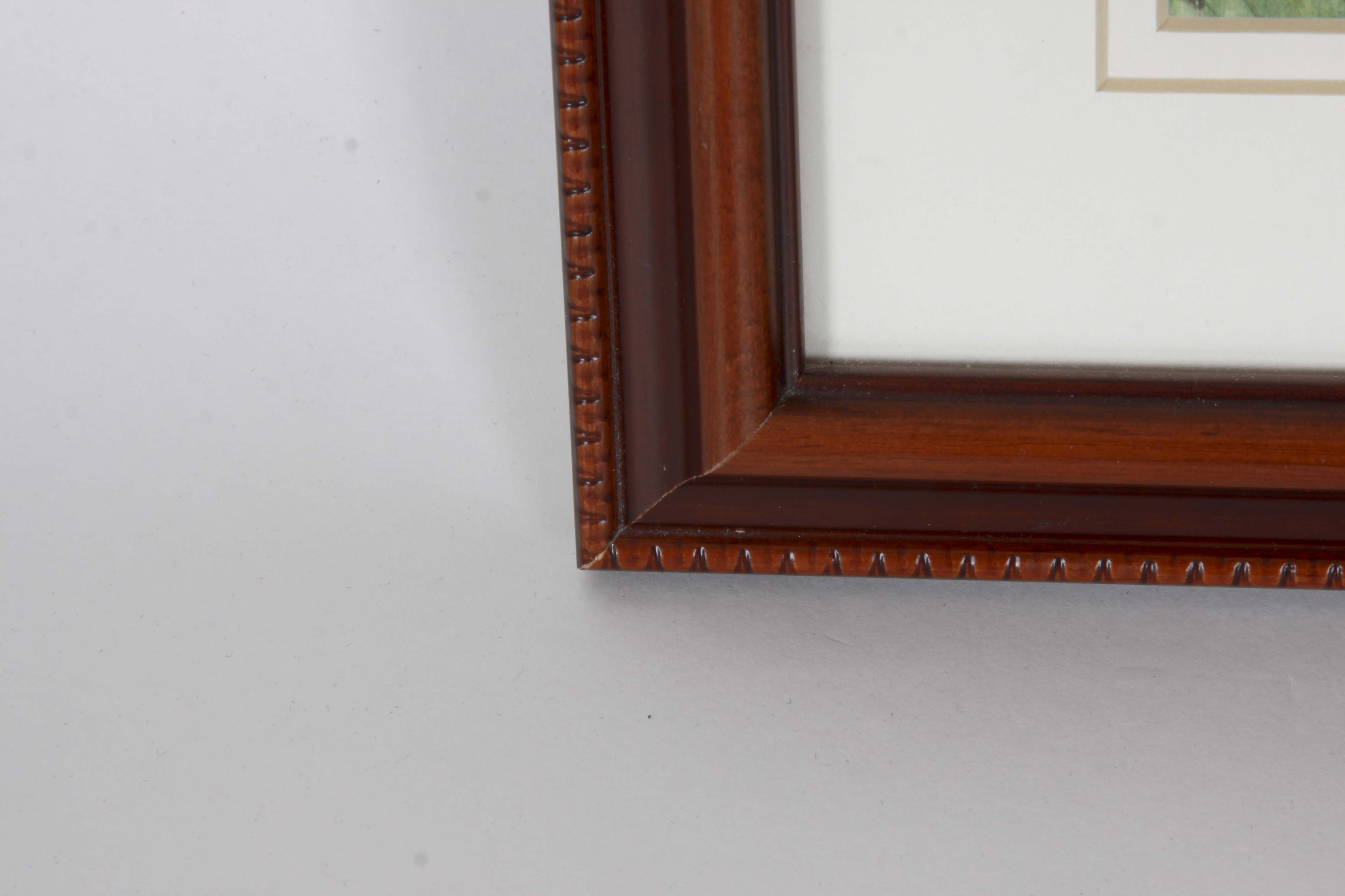 Louise Bales Signed Watercolor "Fall Bluebirds"