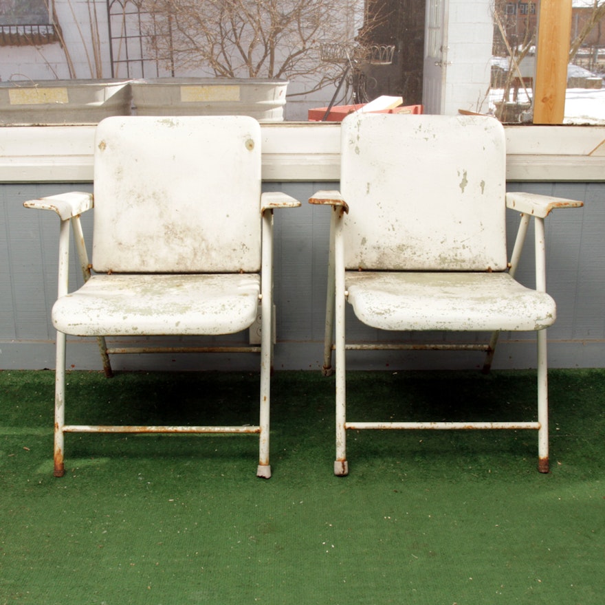 Vintage Metal Folding Chairs