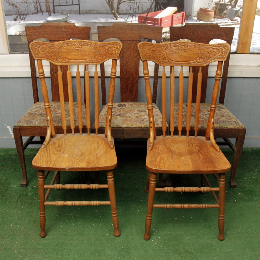 Vintage Oak Side Chairs