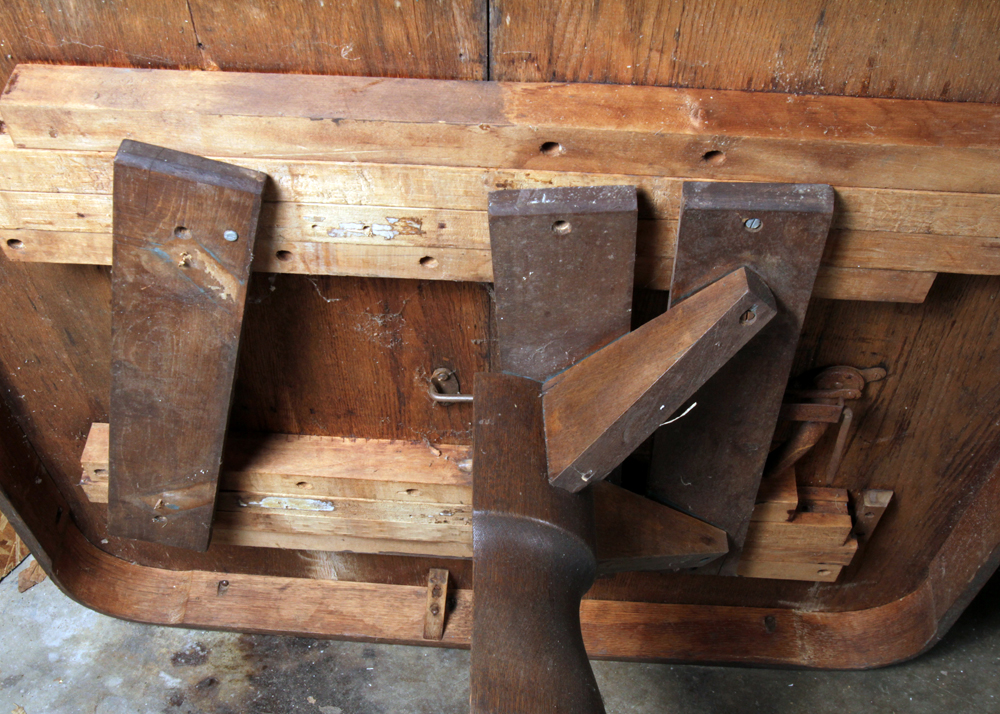 Antique Oak Claw Foot Pedestal Table