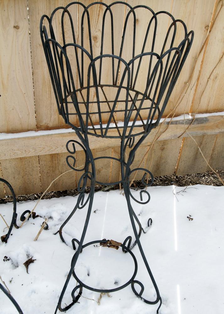 Ornate Metal Outdoor Plant Stands