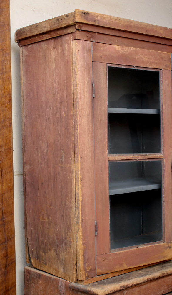 Antique Primitive Handmade Poplar Hutch