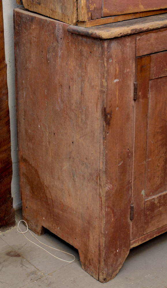 Antique Primitive Handmade Poplar Hutch