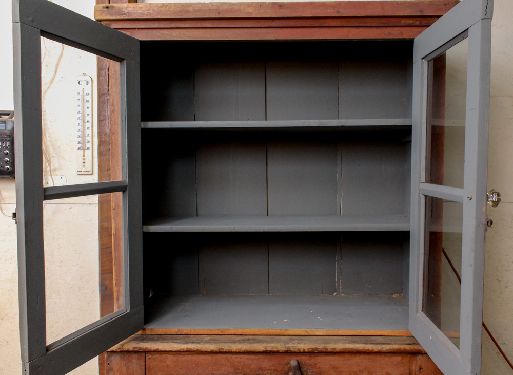 Antique Primitive Handmade Poplar Hutch