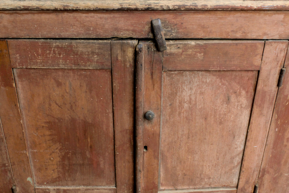 Antique Primitive Handmade Poplar Hutch