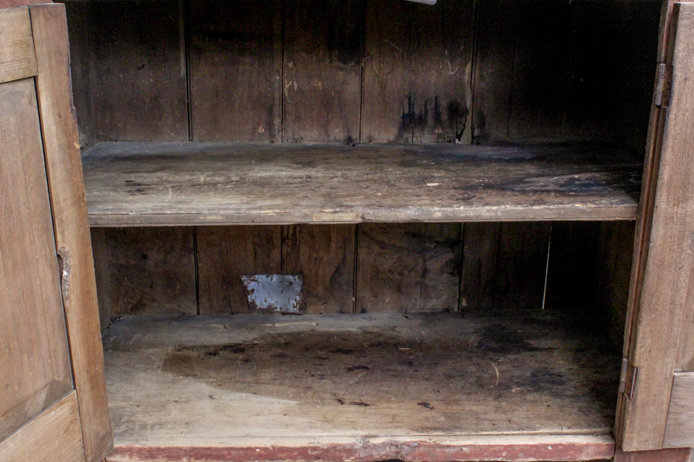 Antique Primitive Handmade Poplar Hutch