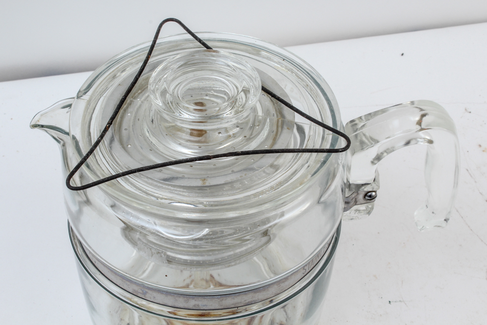 Pyrex "Flameware" Percolator Coffee Pot