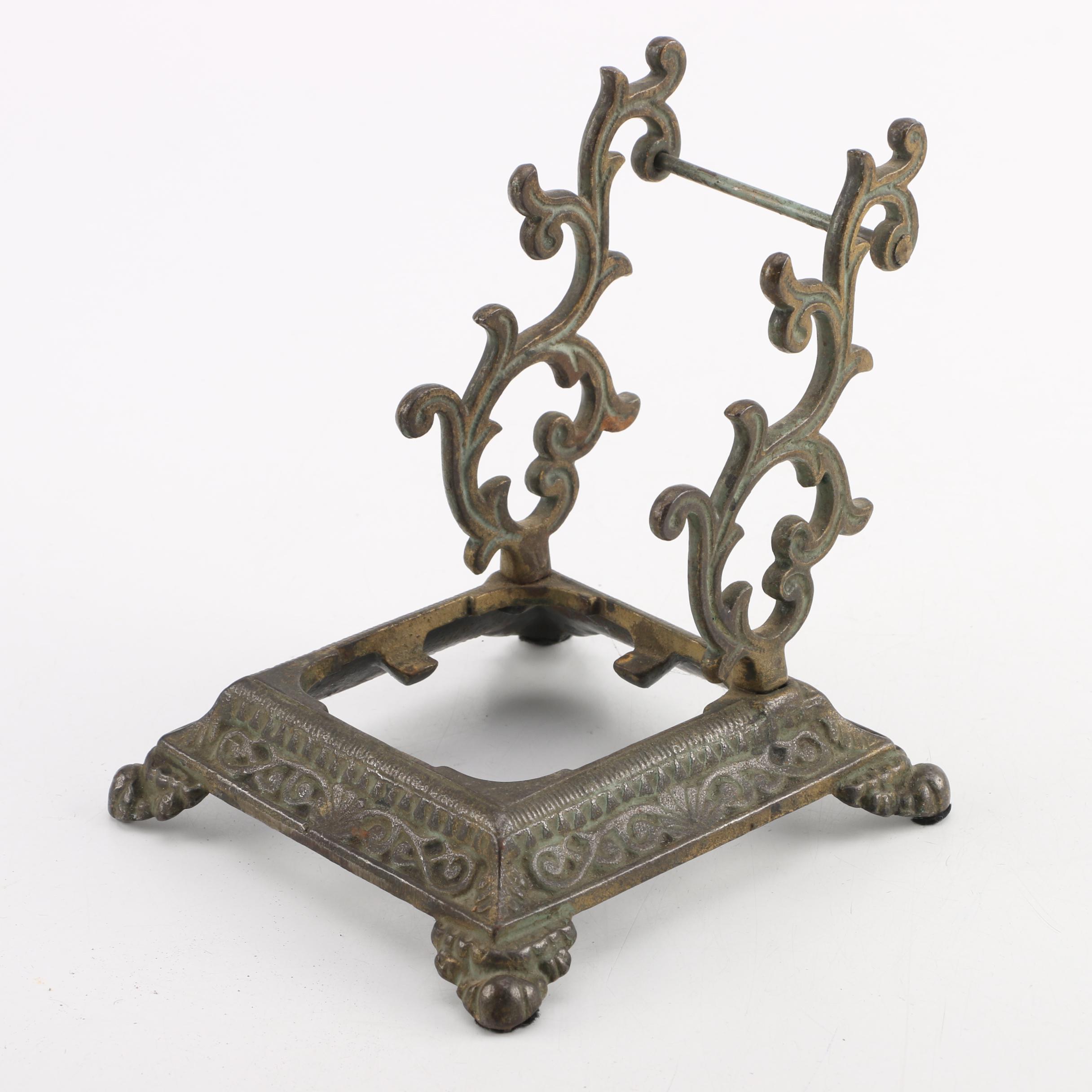 Collection of Circa 1940s Silver Plate and Brass Office Décor