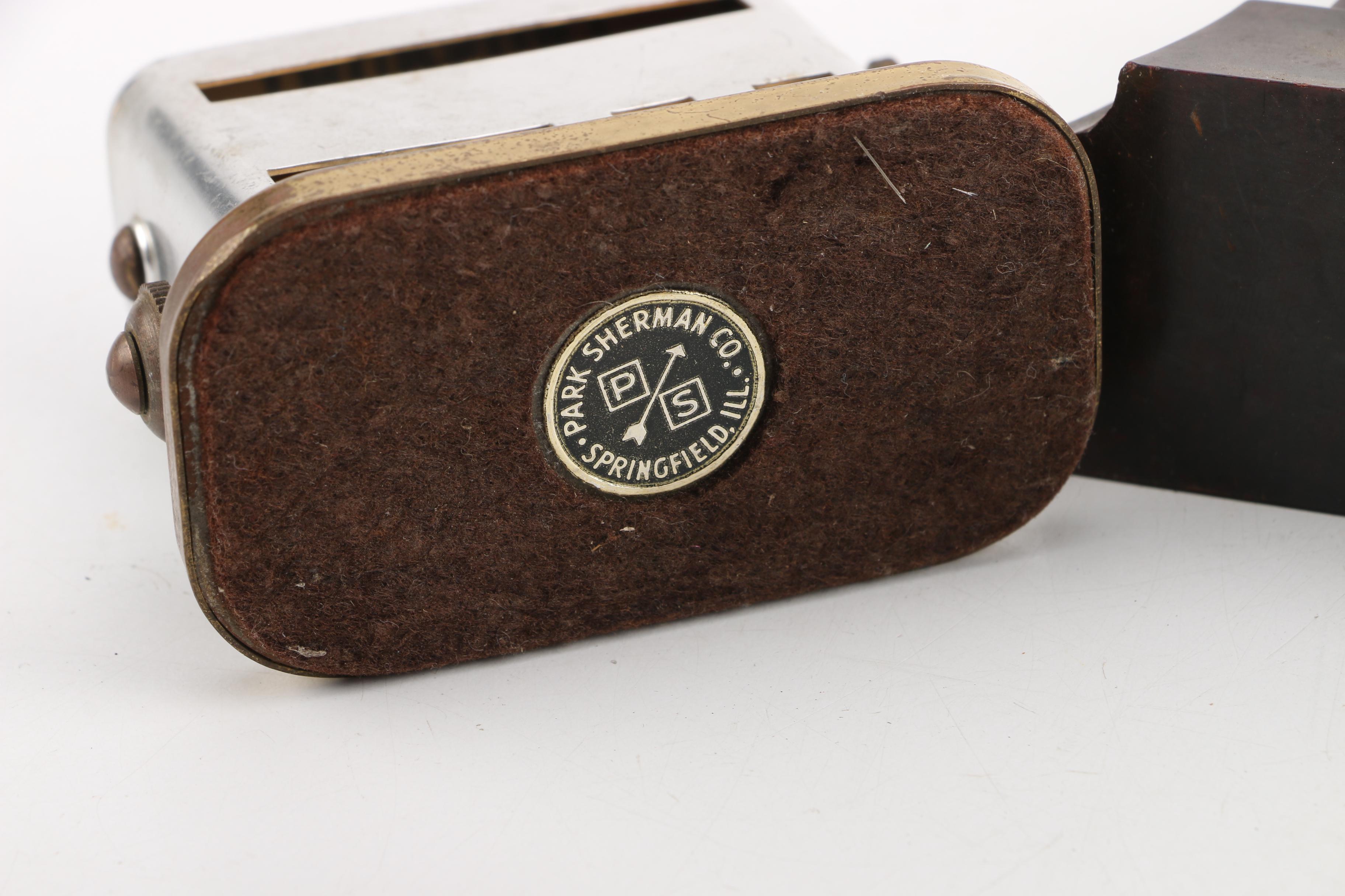 Collection of Circa 1940s Silver Plate and Brass Office Décor